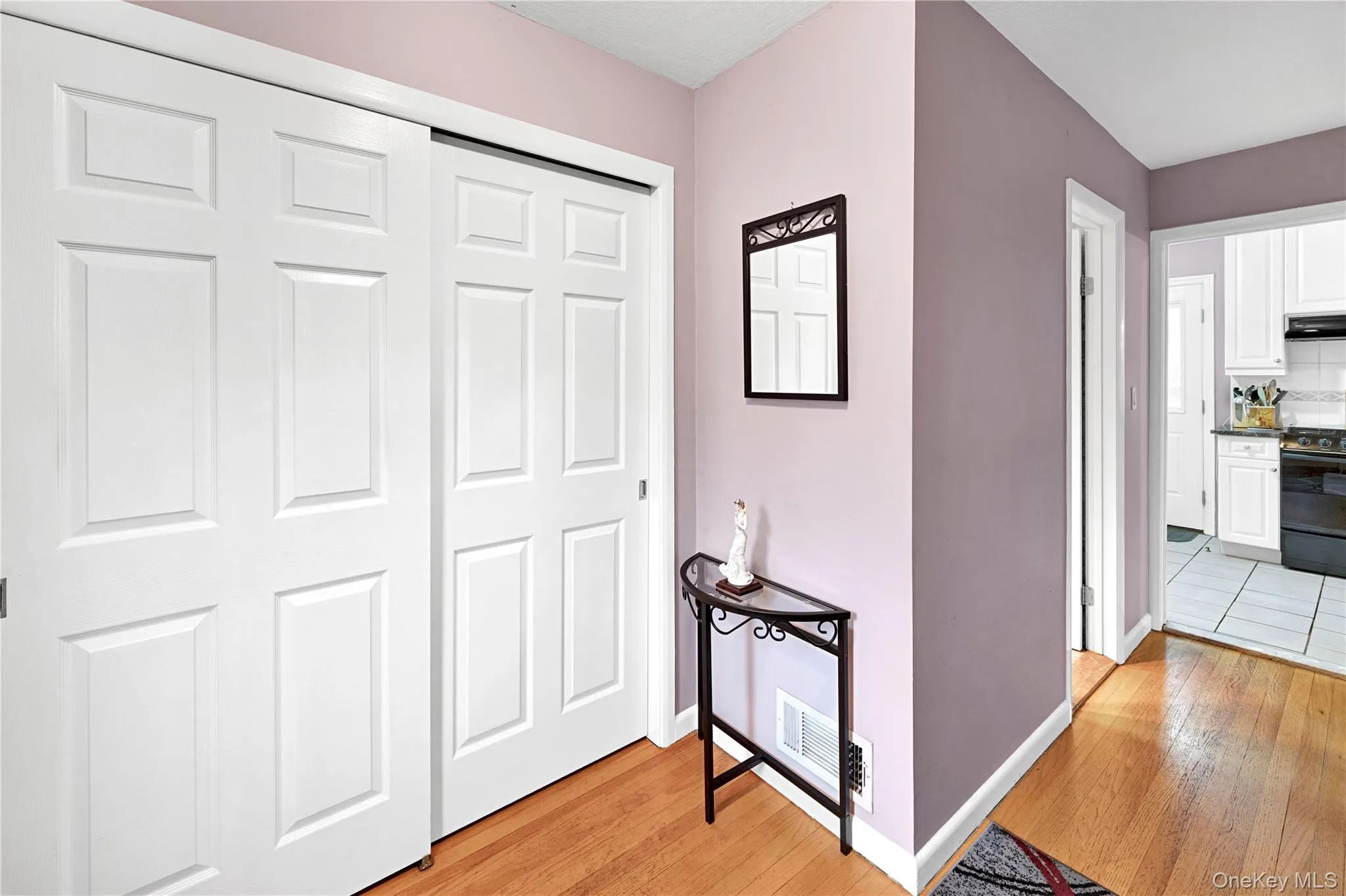 Entrance hall with coat closet. Entrance hall with coat closet.