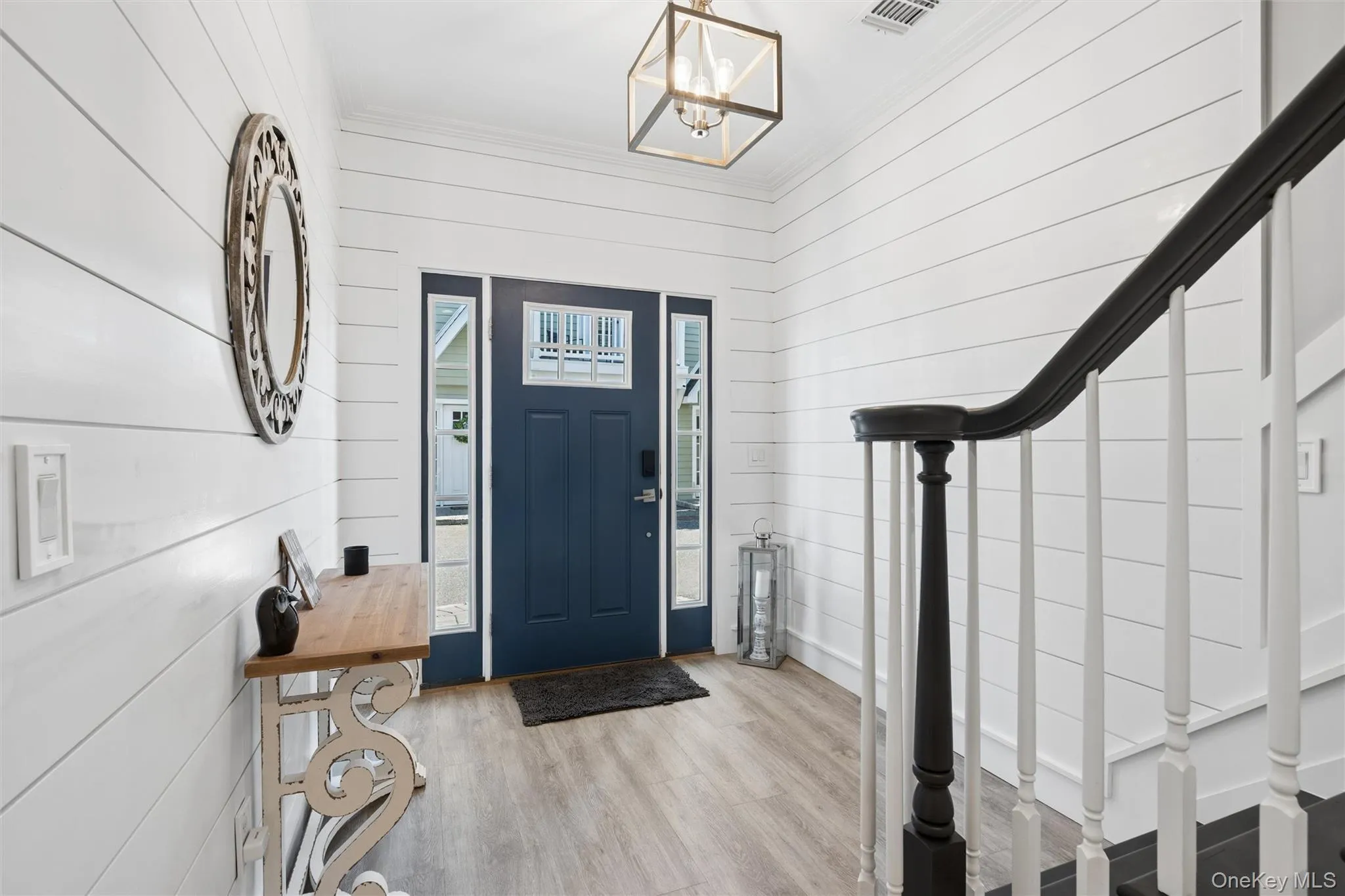 Front Door- Shiplap Wall- Laundry Closet Front Door- Shiplap Wall- Laundry Closet