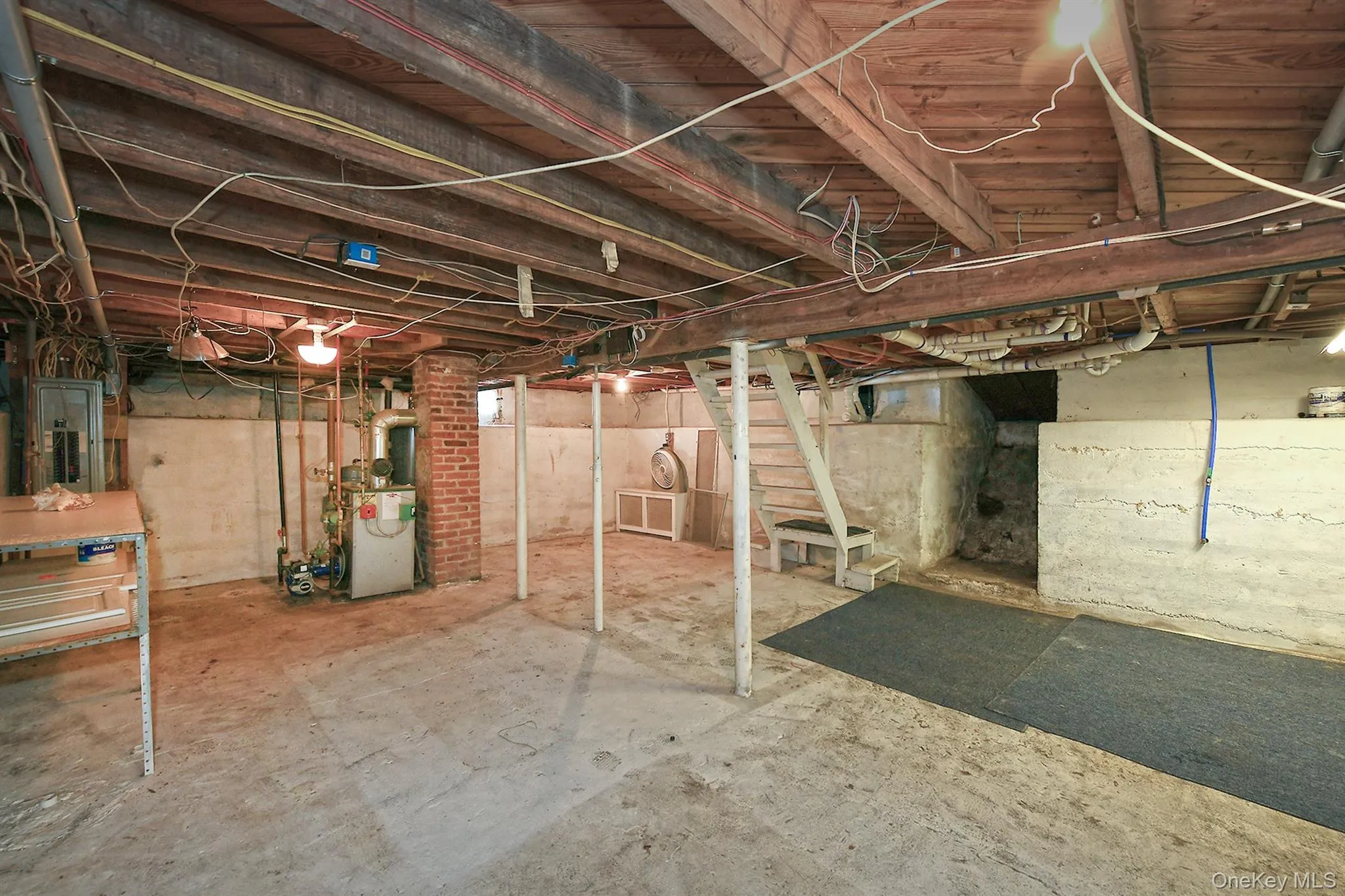 Unfinished basement with entrance to yard Unfinished basement with entrance to yard