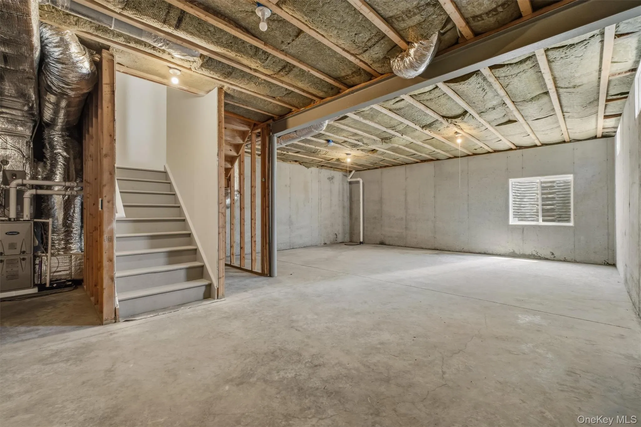 Unfinished basement offering expansive capabilities. Second egress already installed for easy finishing Unfinished basement offering expansive capabilities. Second egress already installed for easy finishing