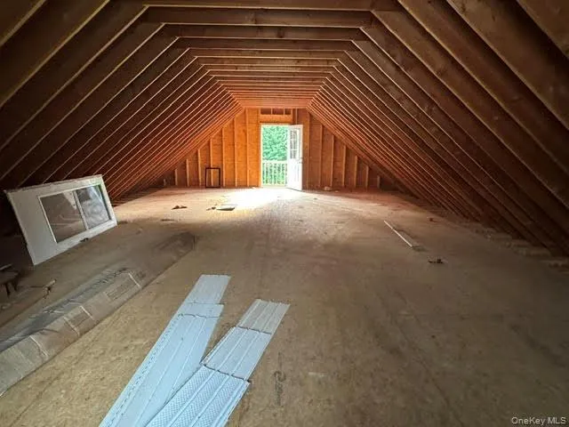 Interior of the attic. Interior of the attic.