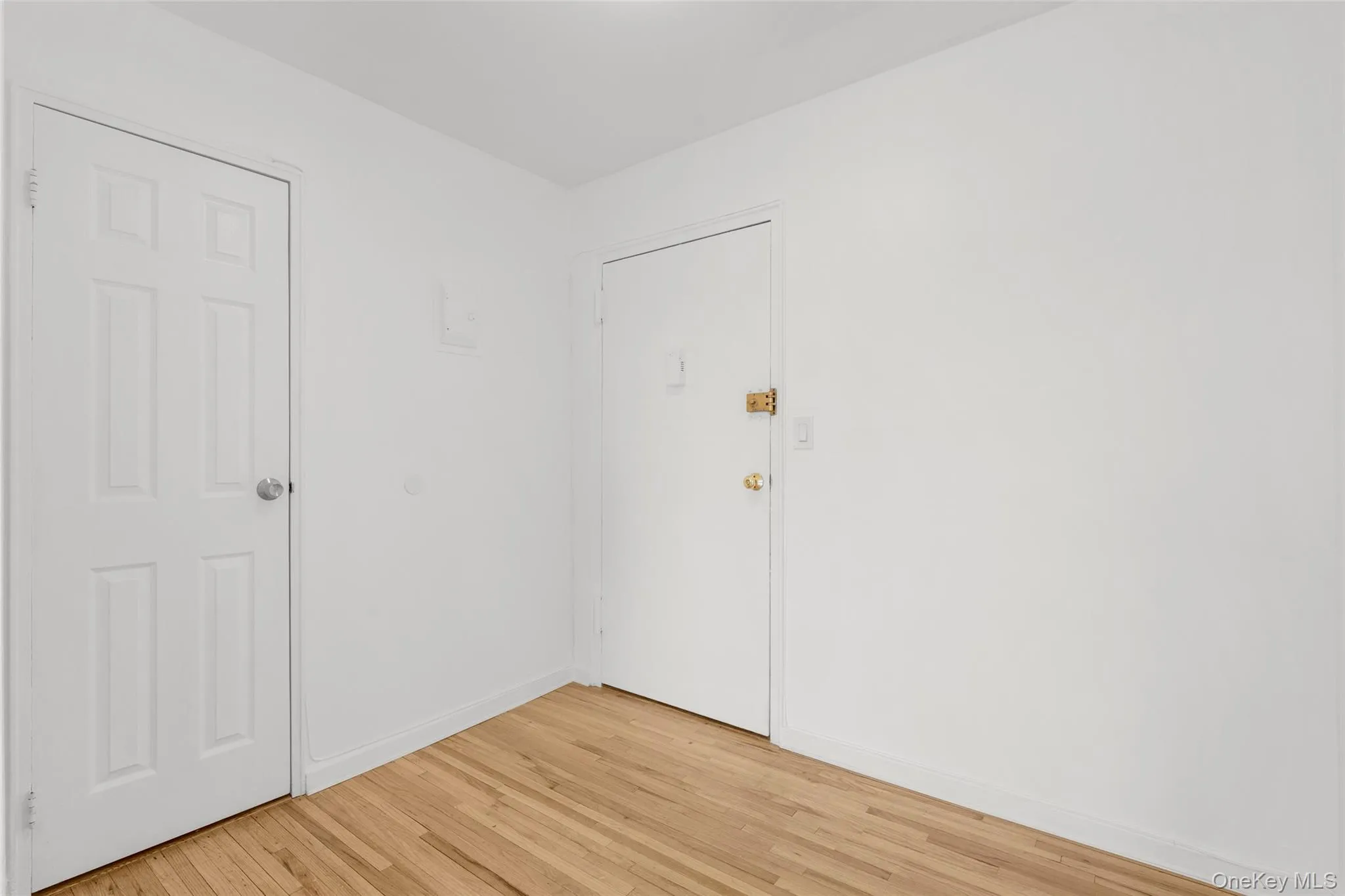 Entry door to unit, featuring a spacious coat closet. Entry door to unit, featuring a spacious coat closet.