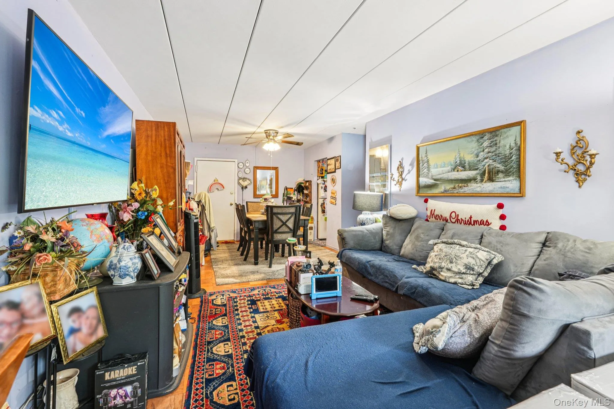 Large living area with double coat closet, open floor plan Large living area with double coat closet, open floor plan