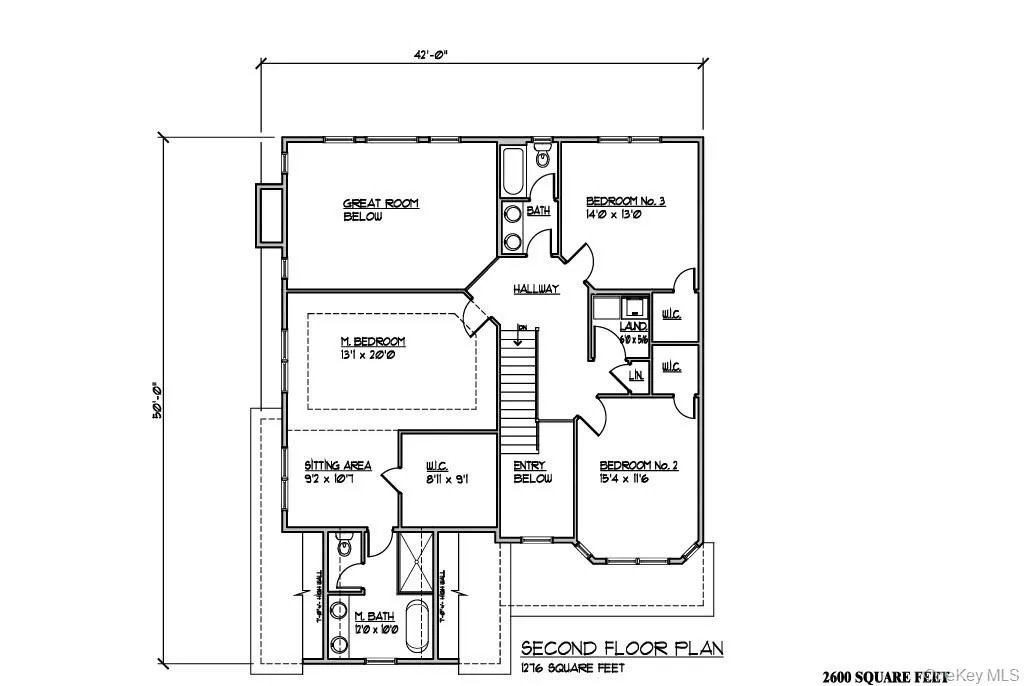 Second floor layout offering a well balanced arrangement of bedrooms and private living spaces. Second floor layout offering a well balanced arrangement of bedrooms and private living spaces.