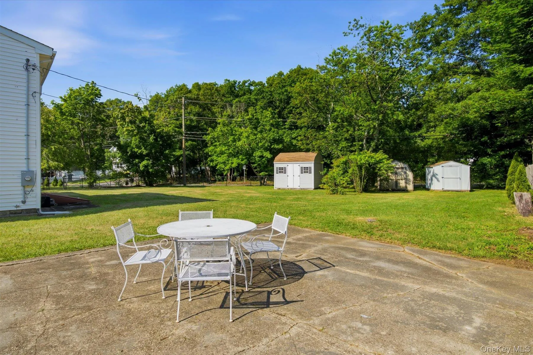 Large patio or future pad for large garage Large patio or future pad for large garage