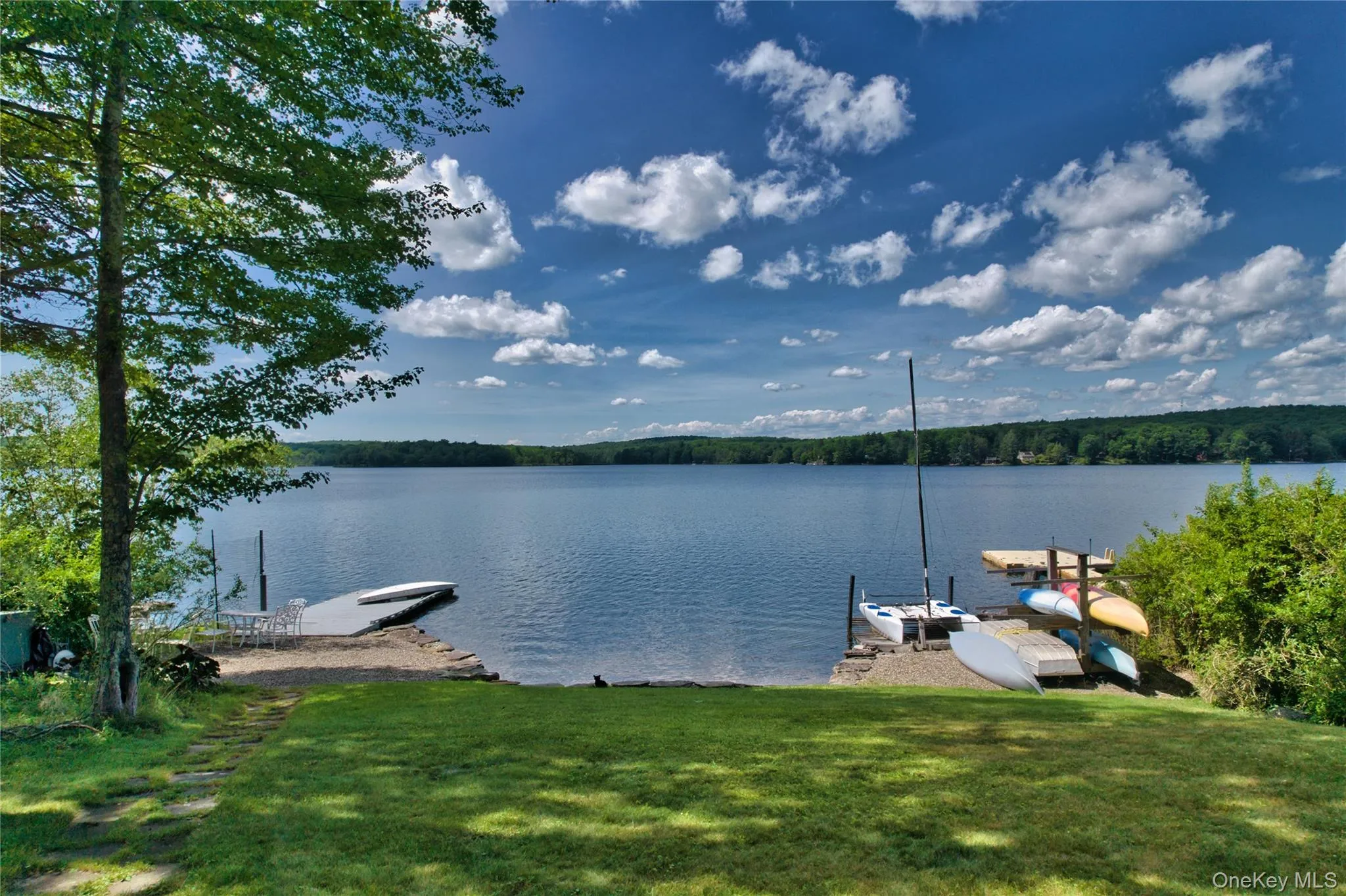 Private yard with view of lake Private yard with view of lake