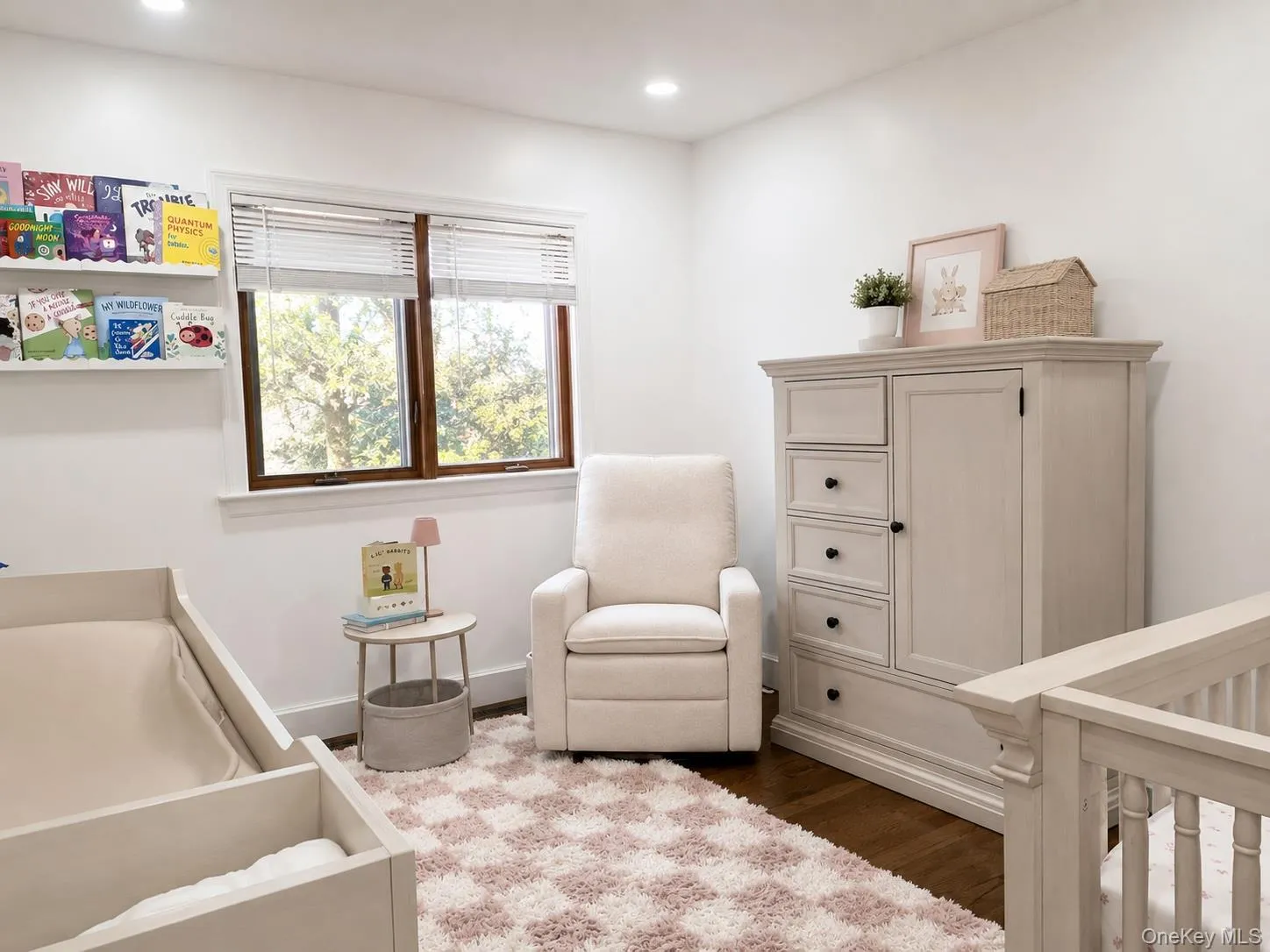 Hardwood flooring complemented by white walls and recessed lighting Hardwood flooring complemented by white walls and recessed lighting
