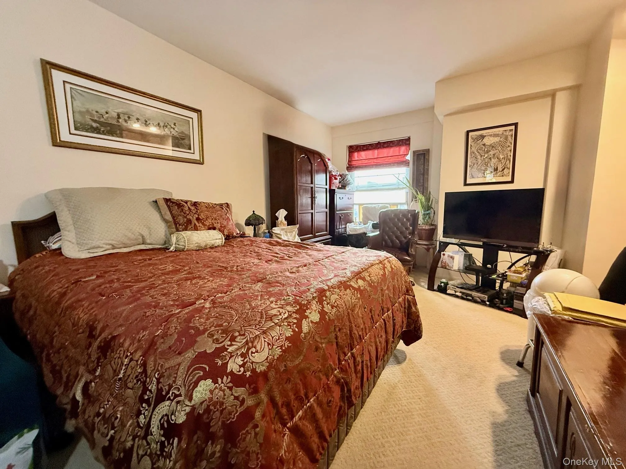 Large primary bedroom, carpeted. There are 2 closets and a large window, an extra closet in the hallway near this bedroom. Large primary bedroom, carpeted. There are 2 closets and a large window, an extra closet in the hallway near this bedroom.