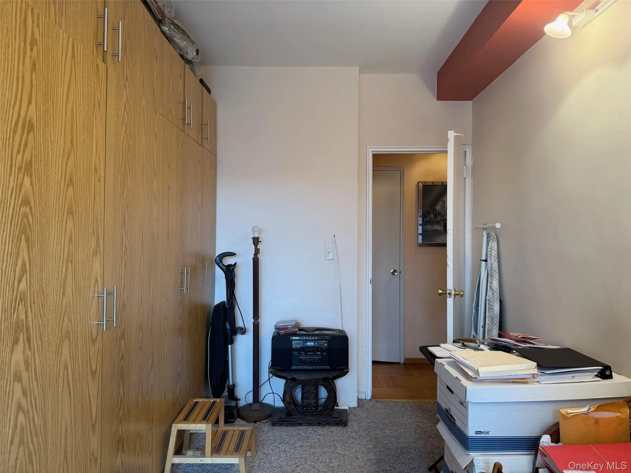 Second bedroom with built in closet, large window Second bedroom with built in closet, large window