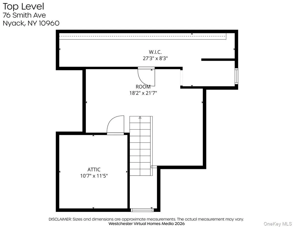 Top level (Attic/Extra storage/flex space) Top level (Attic/Extra storage/flex space)