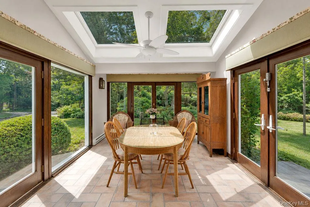 Sunroom overlooking the gardens Sunroom overlooking the gardens