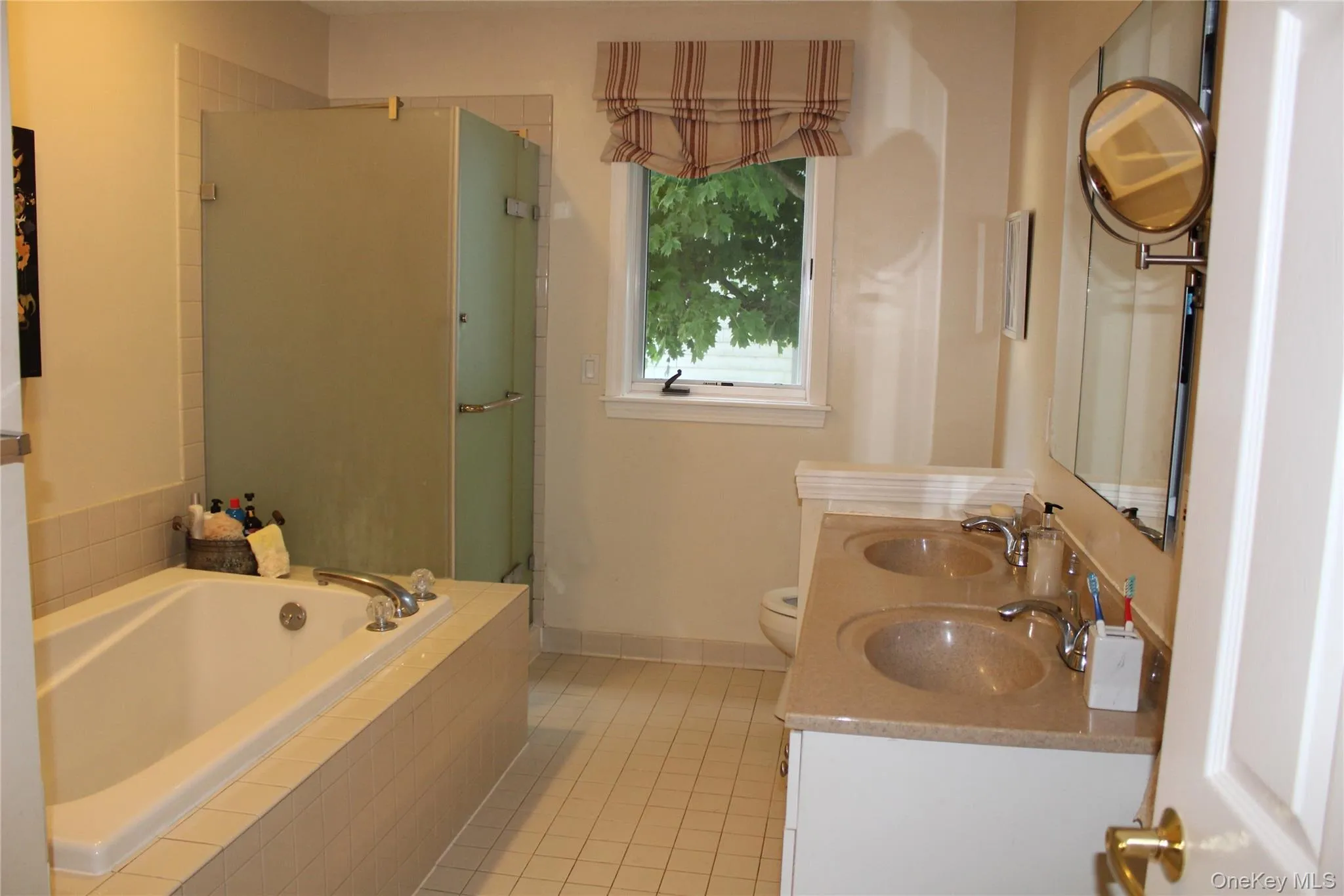 Primary bath with separate shower and tub Primary bath with separate shower and tub
