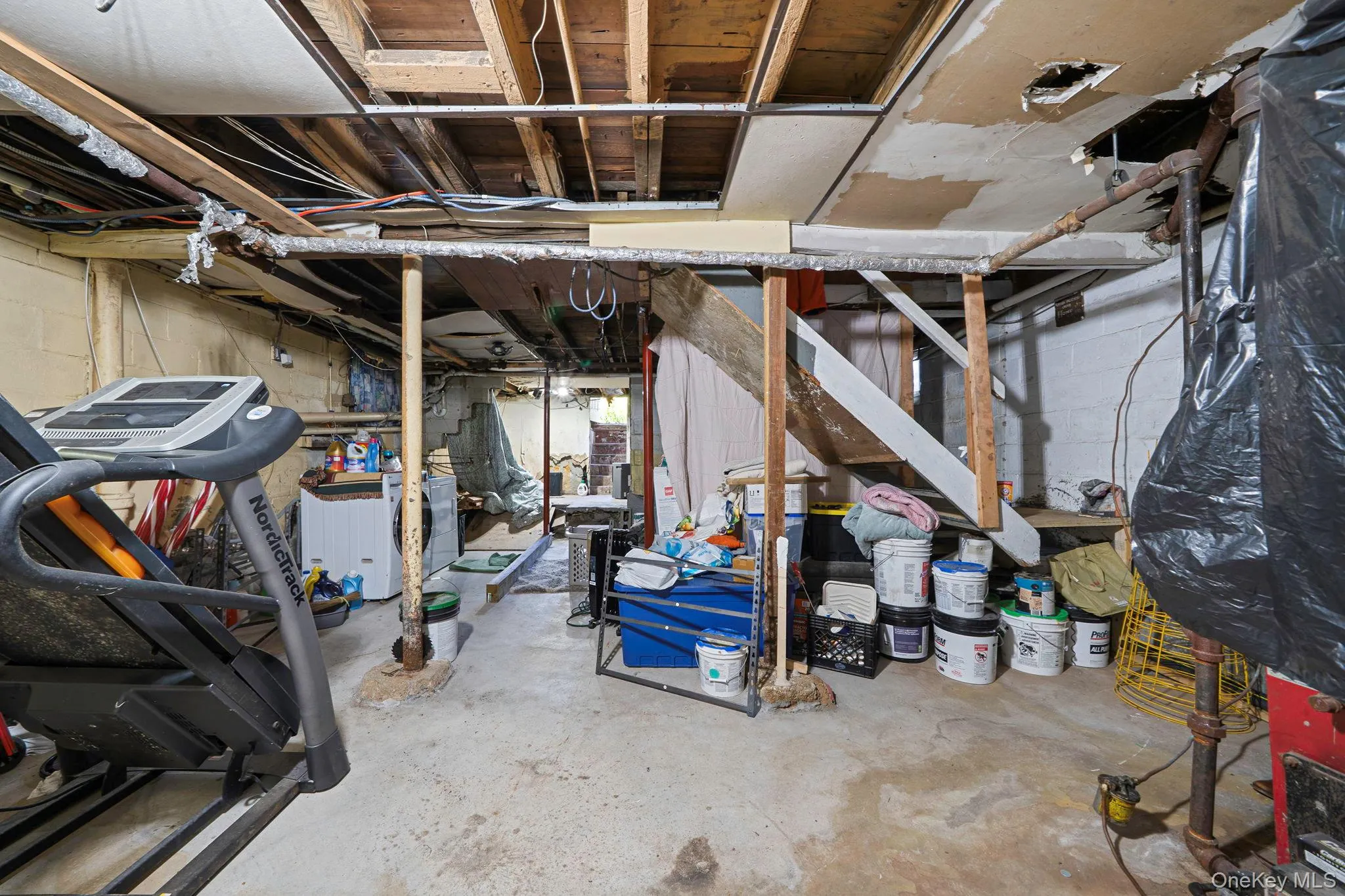View of unfinished basement View of unfinished basement