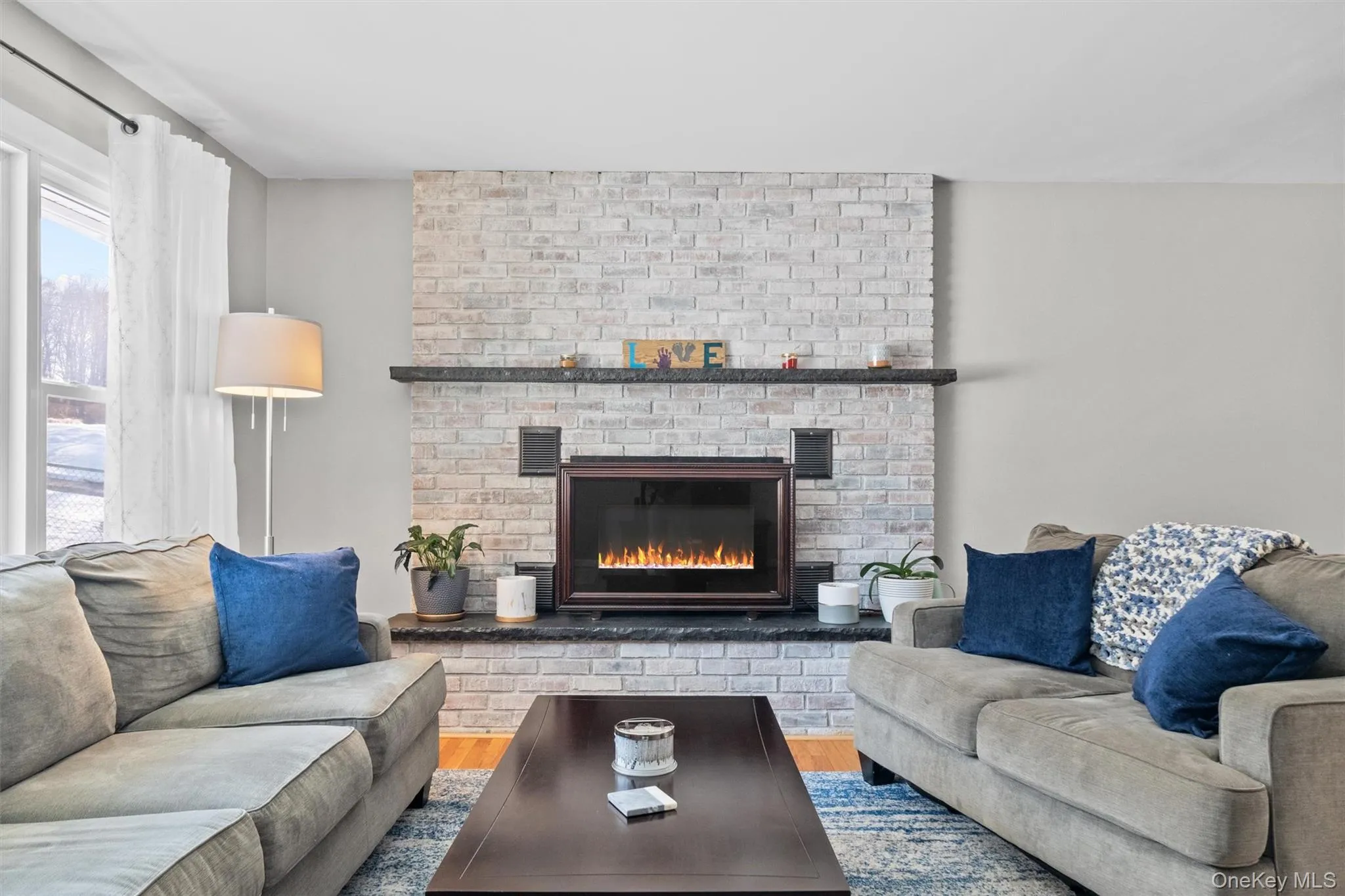 Living area and Fireplace w/ Electric Insert Living area and Fireplace w/ Electric Insert