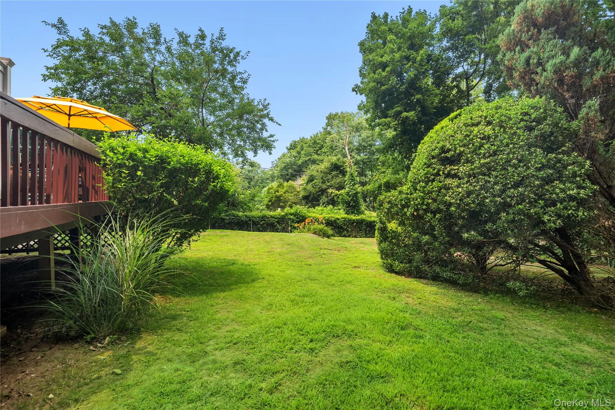 A lush, fully fenced backyard with specimen trees and gardens is a true delight. A lush, fully fenced backyard with specimen trees and gardens is a true delight.