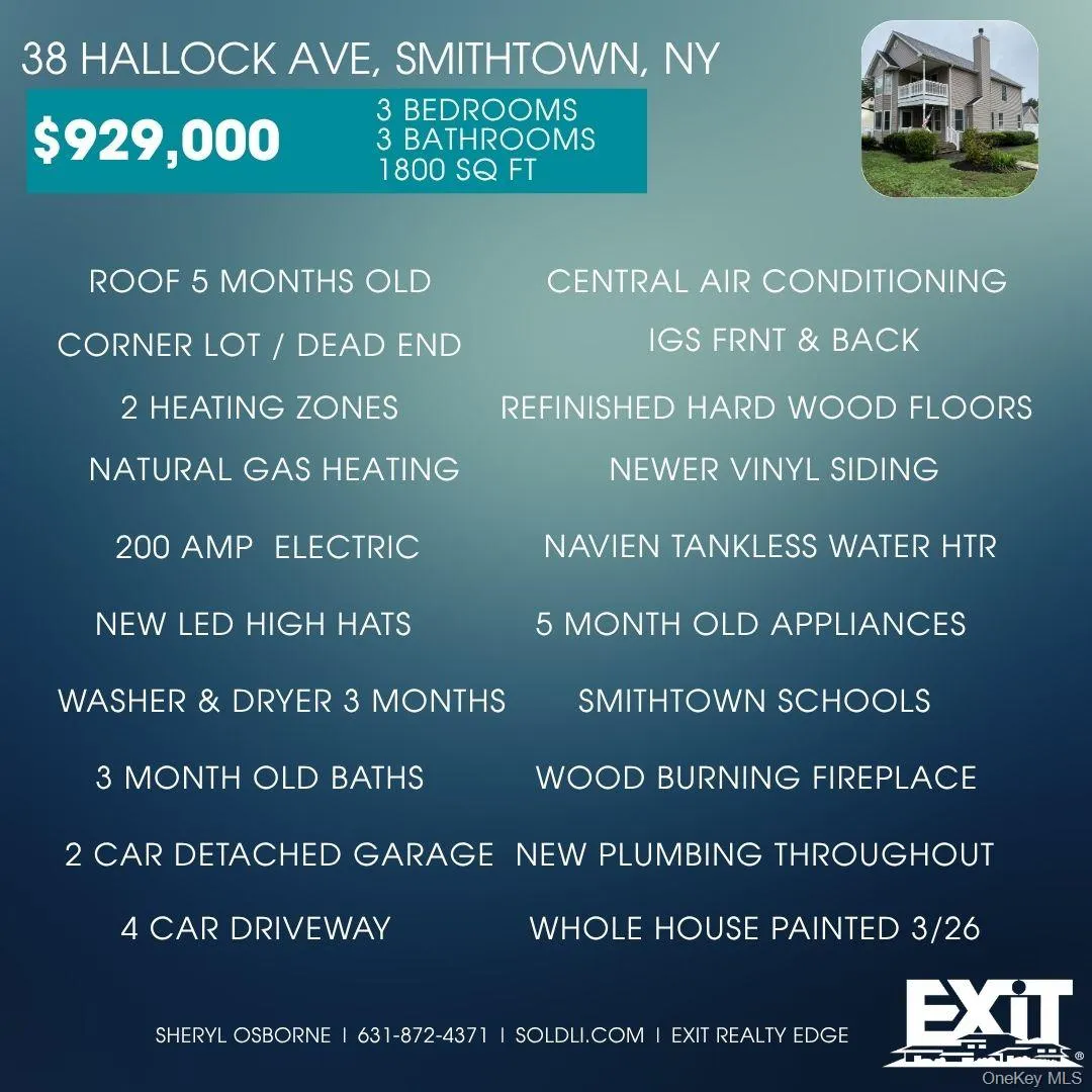 38 Hallock Avenue, Smithtown, NY, 3 Bedrooms Bedrooms, 6 Rooms Rooms,2 BathroomsBathrooms,Residential,For Rent,Hallock,0,1023162 38 Hallock Avenue, Smithtown, NY, 3 Bedrooms Bedrooms, 6 Rooms Rooms,2 BathroomsBathrooms,Residential,For Rent,Hallock,0,1023162