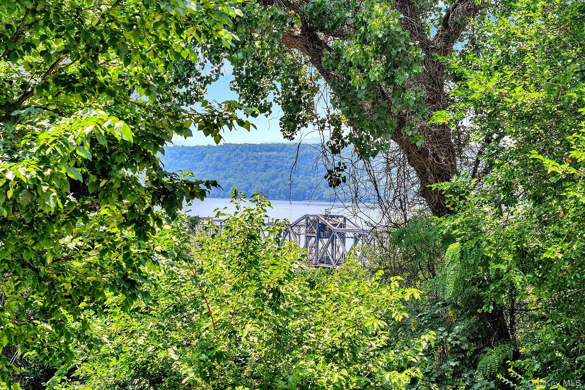 Current view of the Hudson River from the living room Current view of the Hudson River from the living room