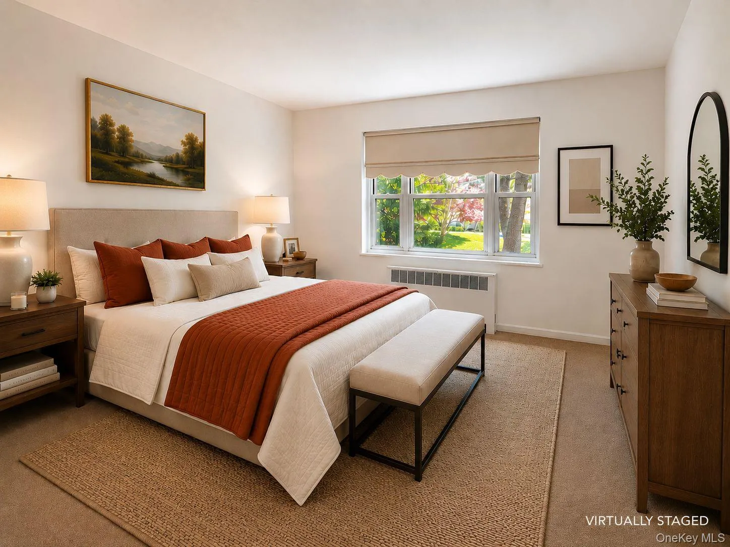 Virtually Staged. Primary Bedroom with great natural light, freshly painted walls and brand new carpet Virtually Staged. Primary Bedroom with great natural light, freshly painted walls and brand new carpet