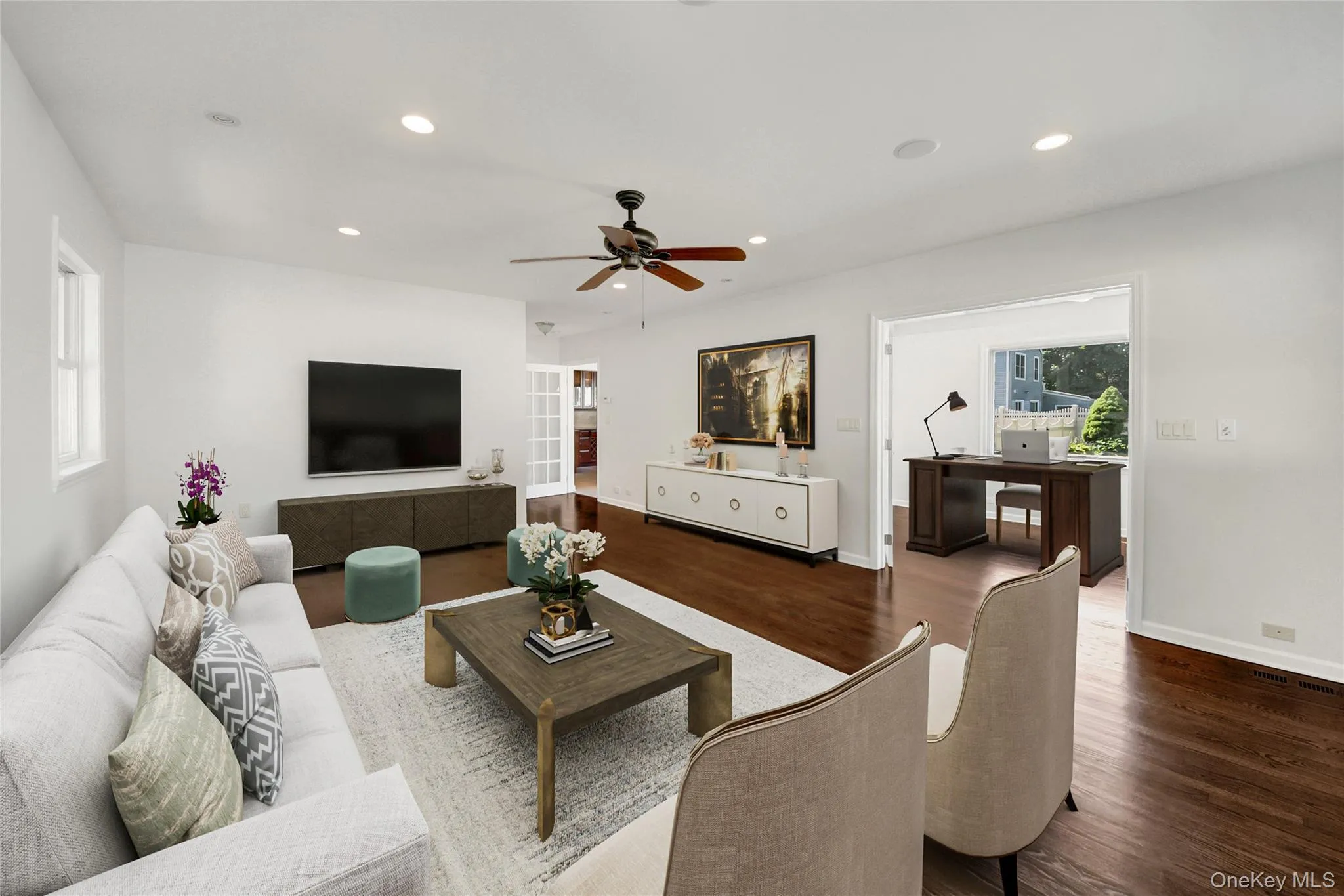 Family Room/Den and Potential home office. Virtually staged Family Room/Den and Potential home office. Virtually staged