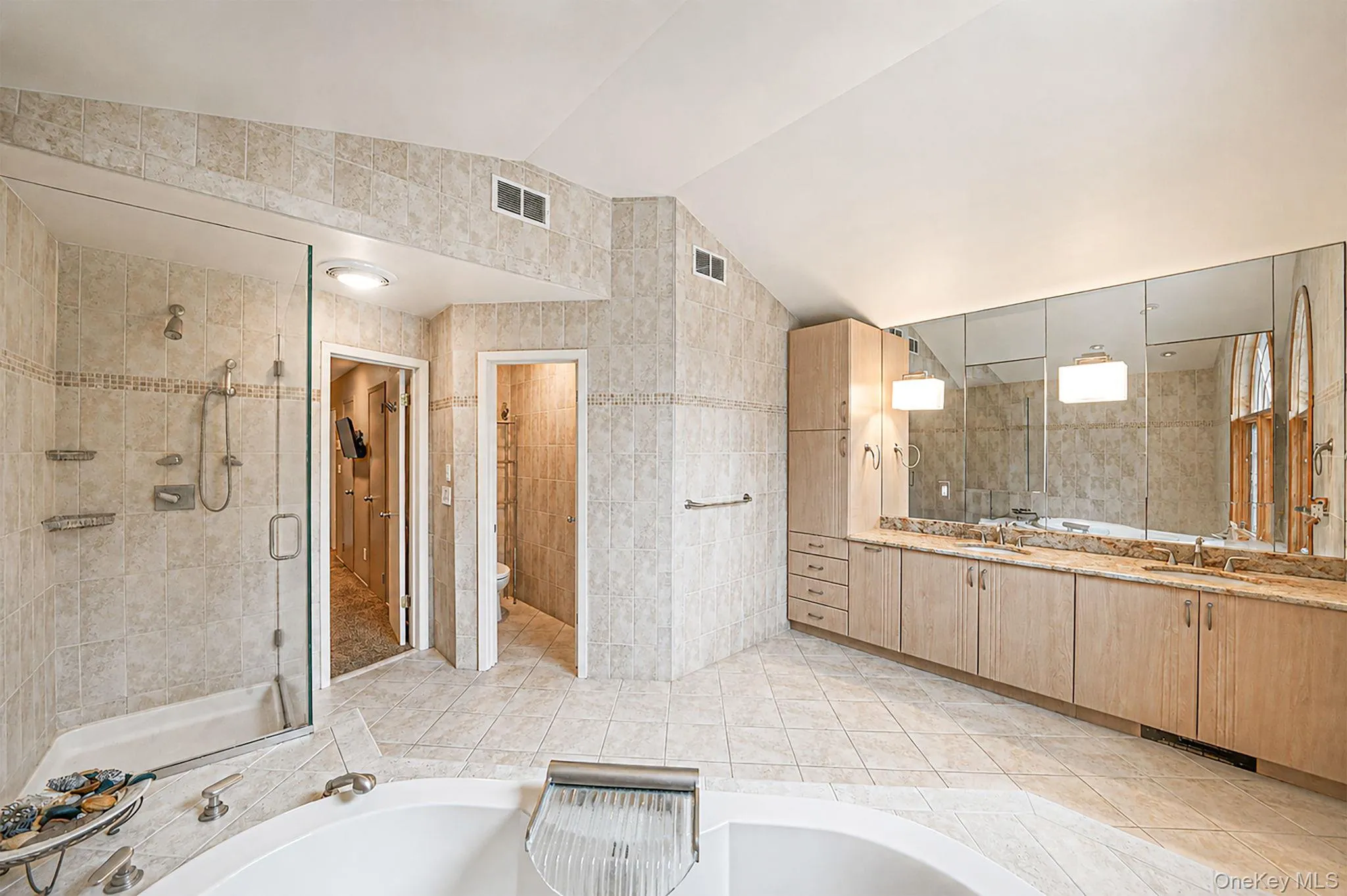 Large Primary Bathroom with stall shower and water closet Large Primary Bathroom with stall shower and water closet