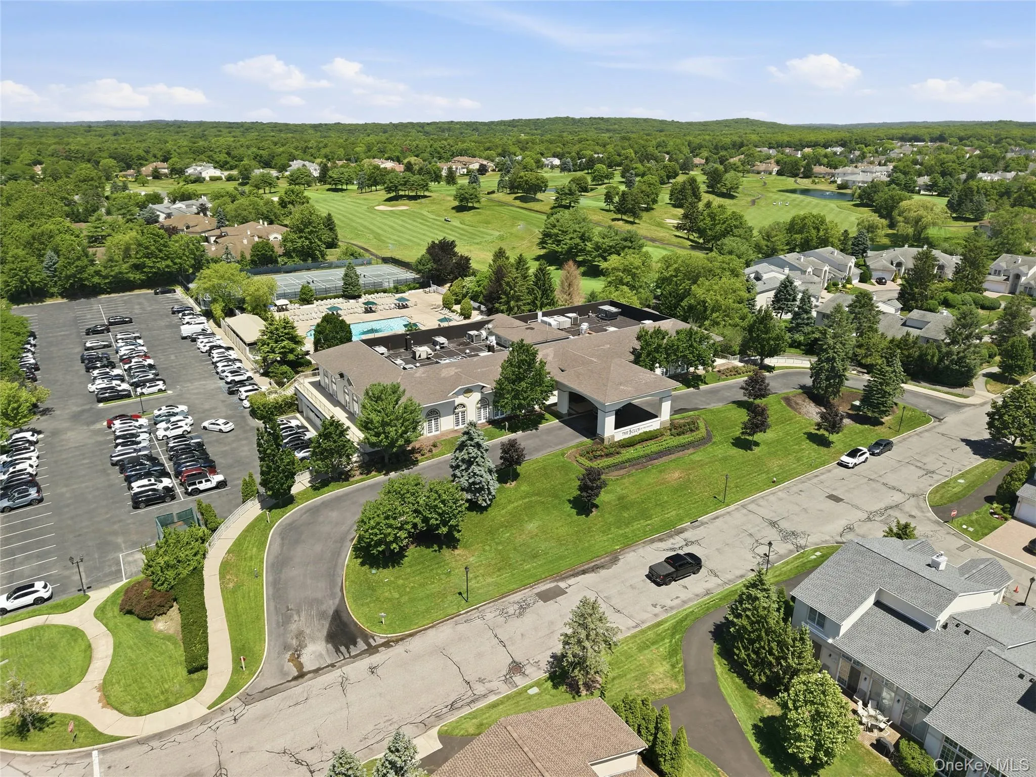 Aerial view of Clubhouse & Parking Aerial view of Clubhouse & Parking