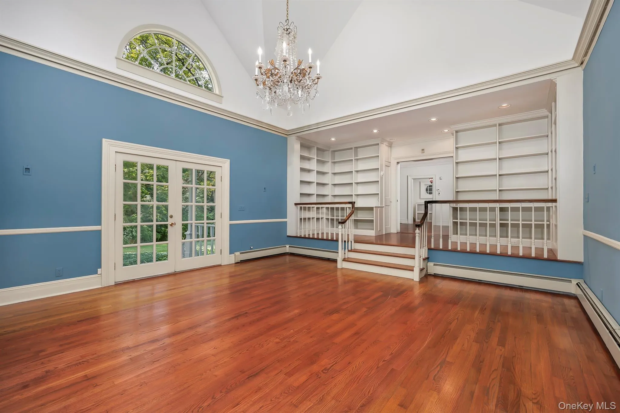 Great Room with French Doors and Built-Ins Great Room with French Doors and Built-Ins