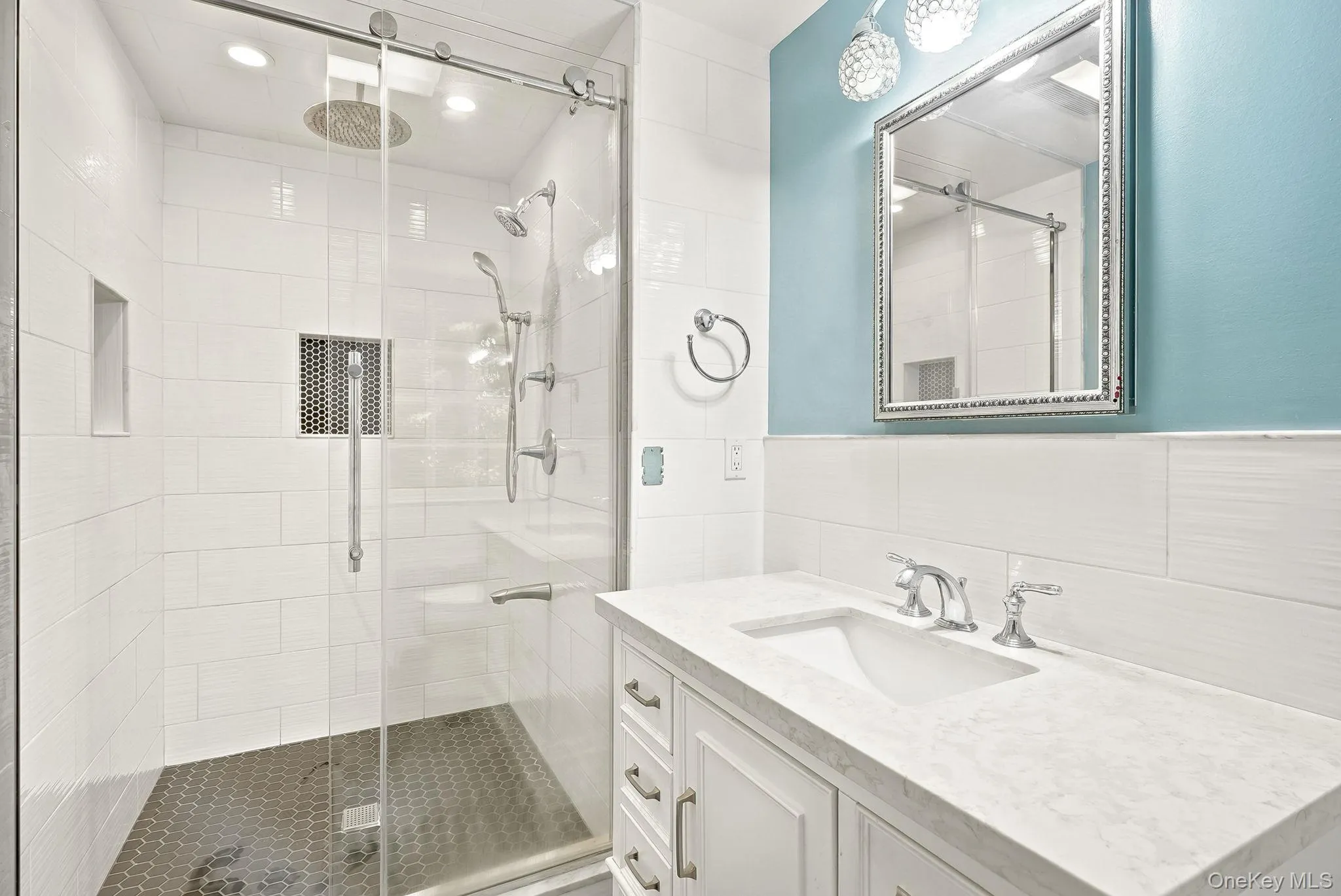 Additional view of primary bath showing spacious stall shower Additional view of primary bath showing spacious stall shower