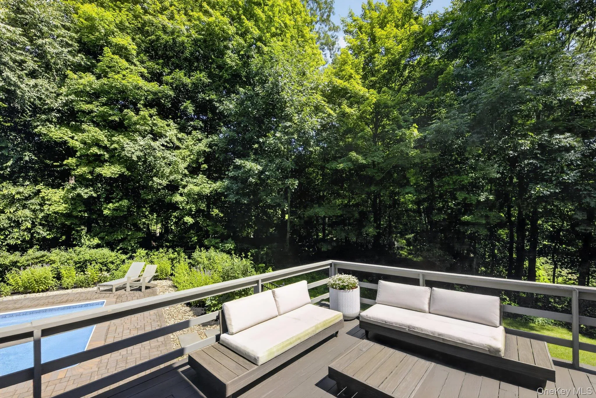 Pool and portion of wrap around deck Pool and portion of wrap around deck