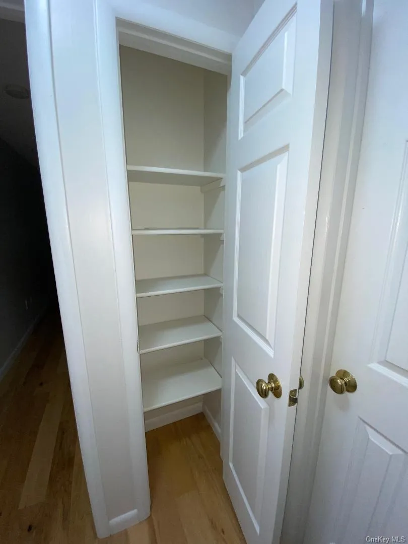 Lots of storage space in the linen closet conveniently located just outside the bathroom Lots of storage space in the linen closet conveniently located just outside the bathroom