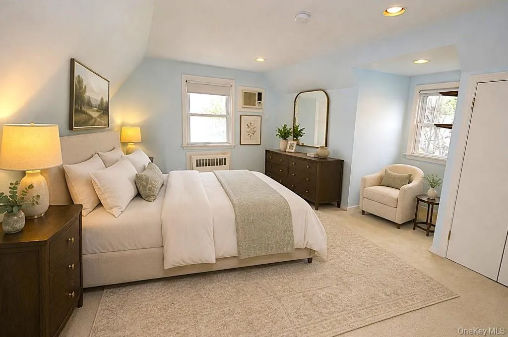 Photo Visually Staged. The upstairs primary bedroom has two large closets and is approx. 15'-8" x 15'-3". Photo Visually Staged. The upstairs primary bedroom has two large closets and is approx. 15'-8" x 15'-3".