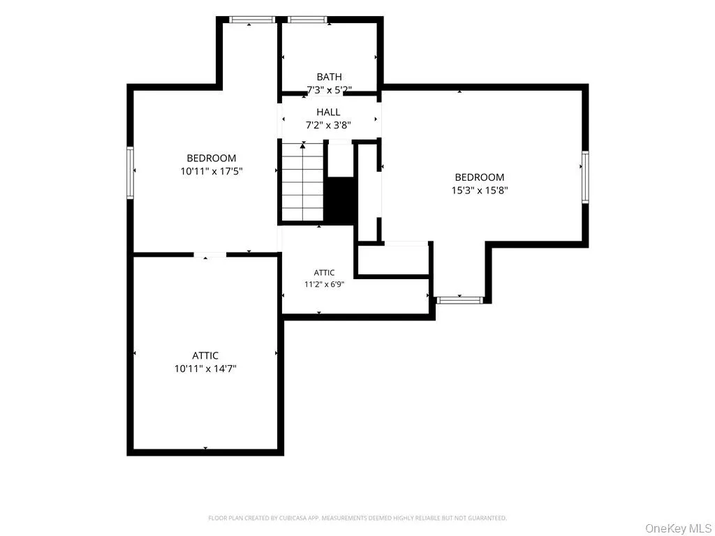 Second Floor Floor Plan. Measurements Deemed Highly Reliable but NOT Guaranteed Second Floor Floor Plan. Measurements Deemed Highly Reliable but NOT Guaranteed