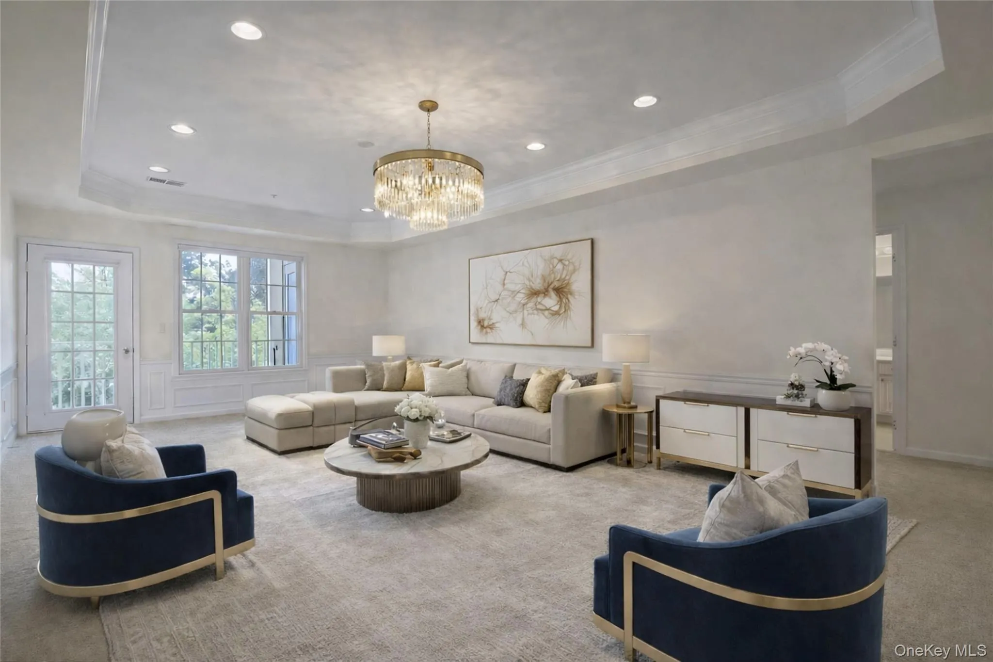 Virtually staged living room Virtually staged living room