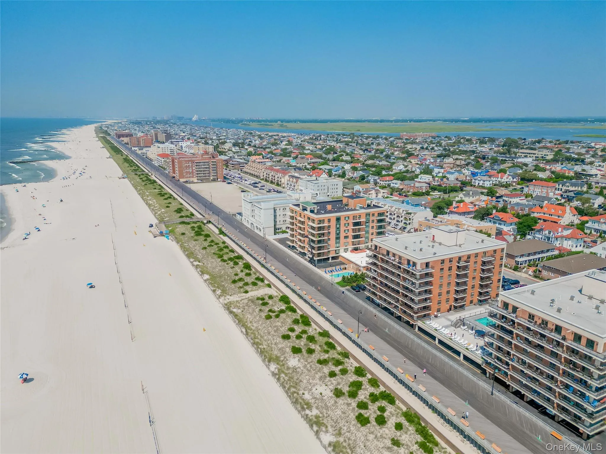 View of urban area with expansive coastline View of urban area with expansive coastline