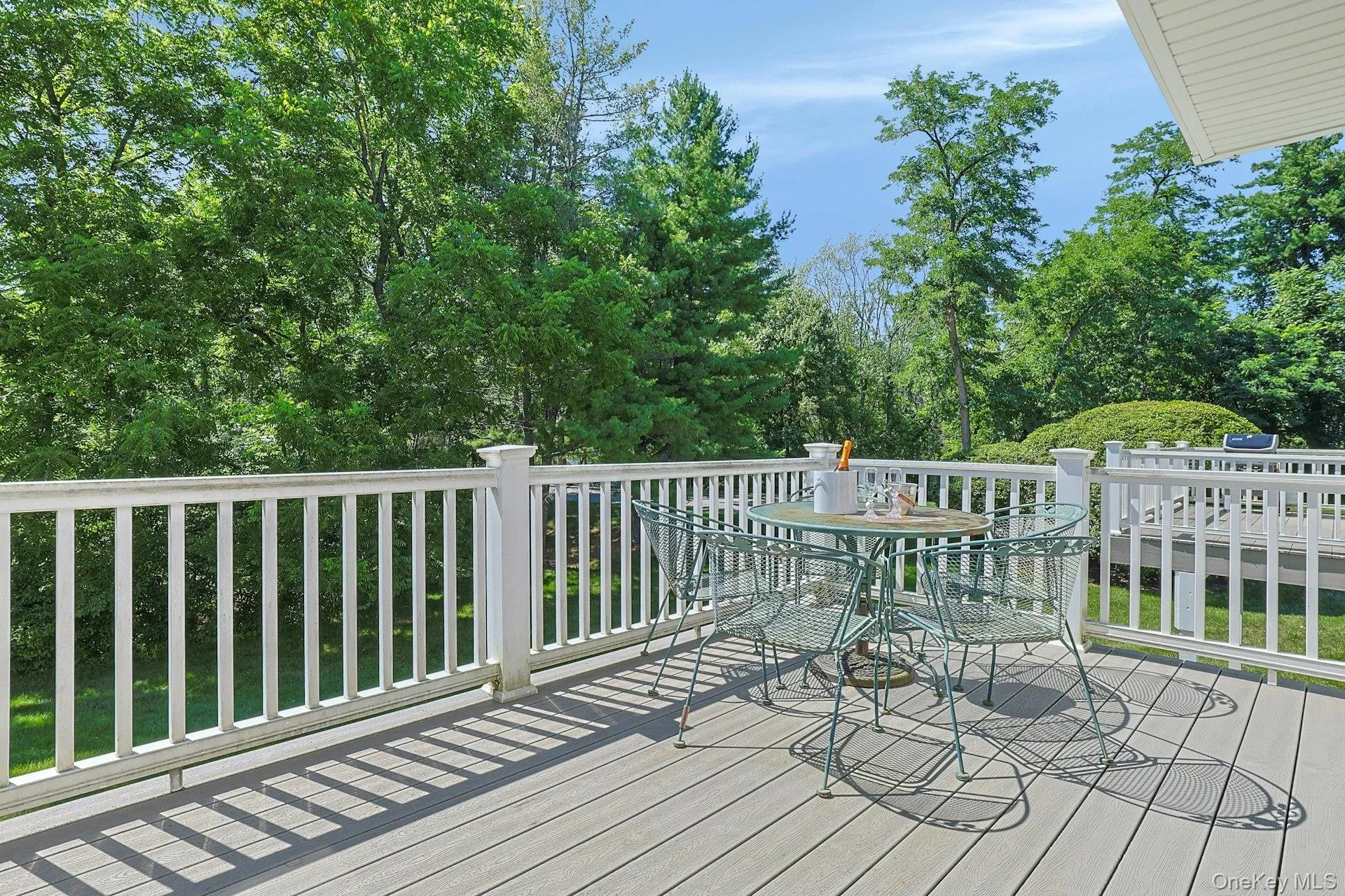 The large deck extends the living space outdoors. The large deck extends the living space outdoors.