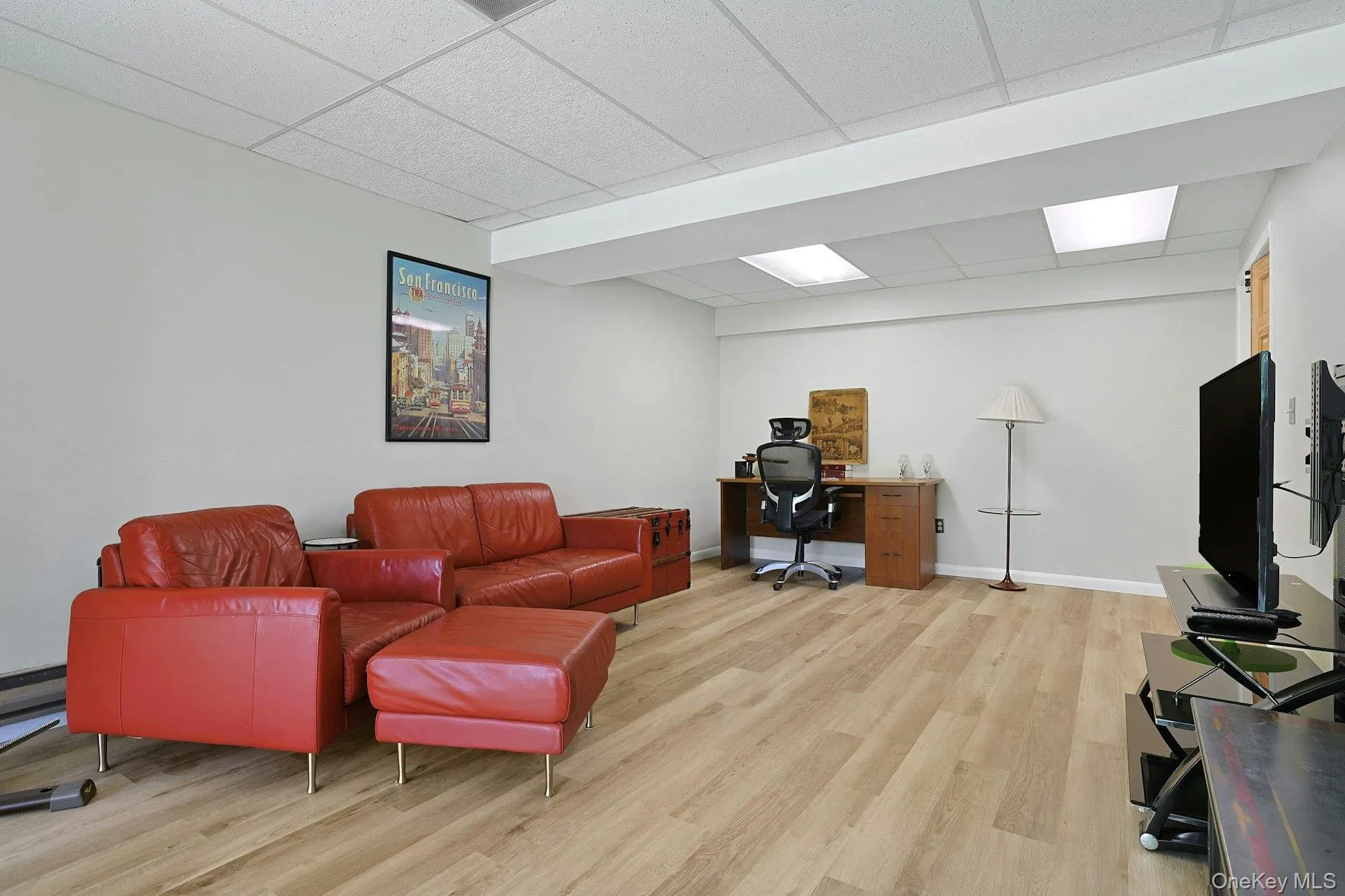 A comfortable lower-level family room creates the perfect spot to gather, unwind, or entertain. A comfortable lower-level family room creates the perfect spot to gather, unwind, or entertain.