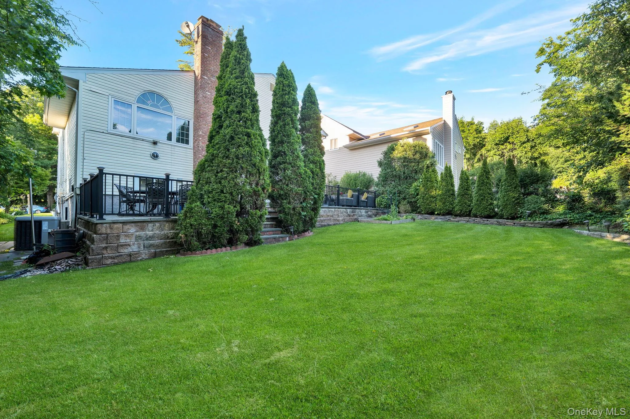 Manicured backyard Manicured backyard
