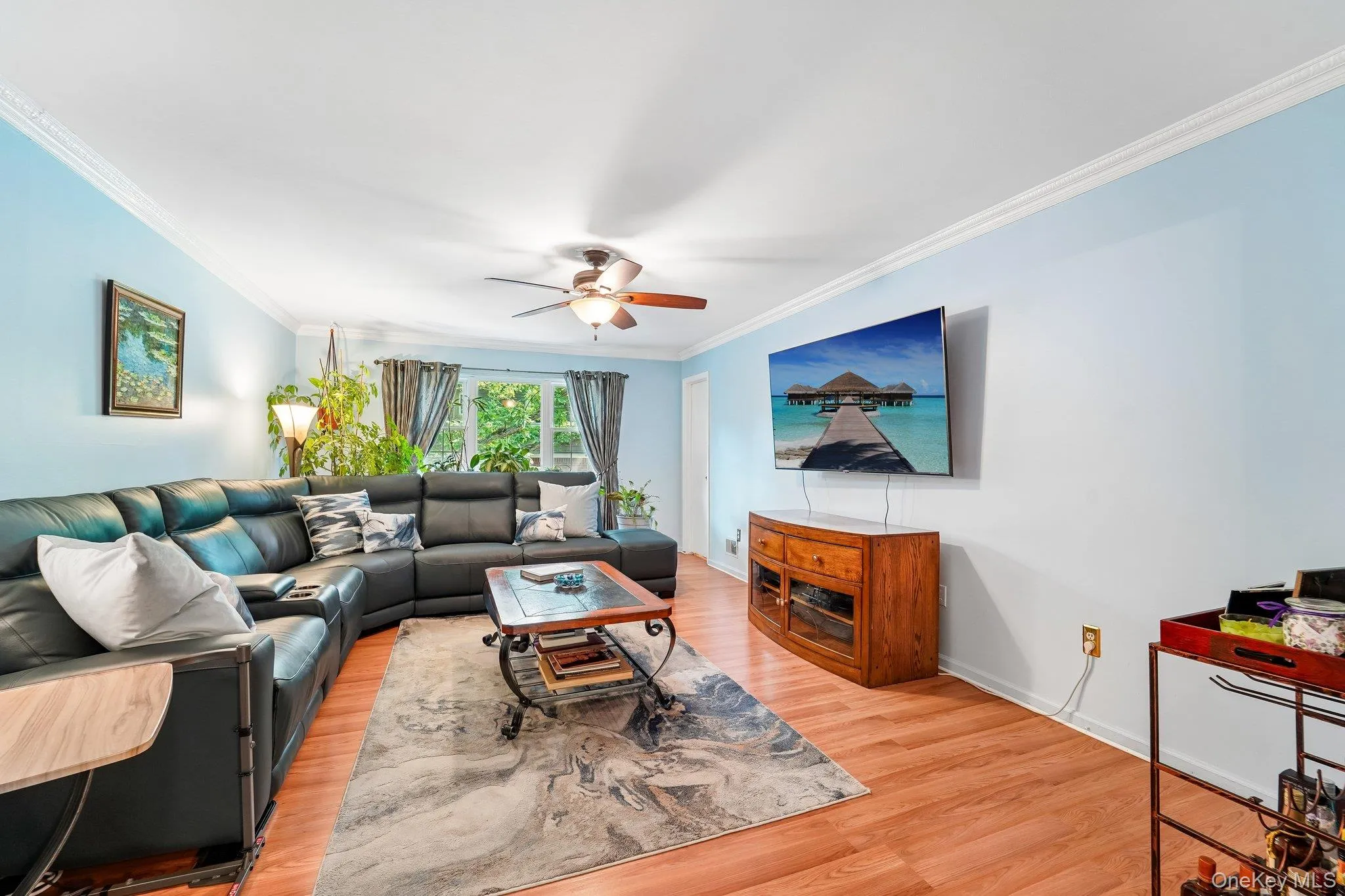 Another living room view, doorway on the far right leads to a flex space currently used as an office. Another living room view, doorway on the far right leads to a flex space currently used as an office.