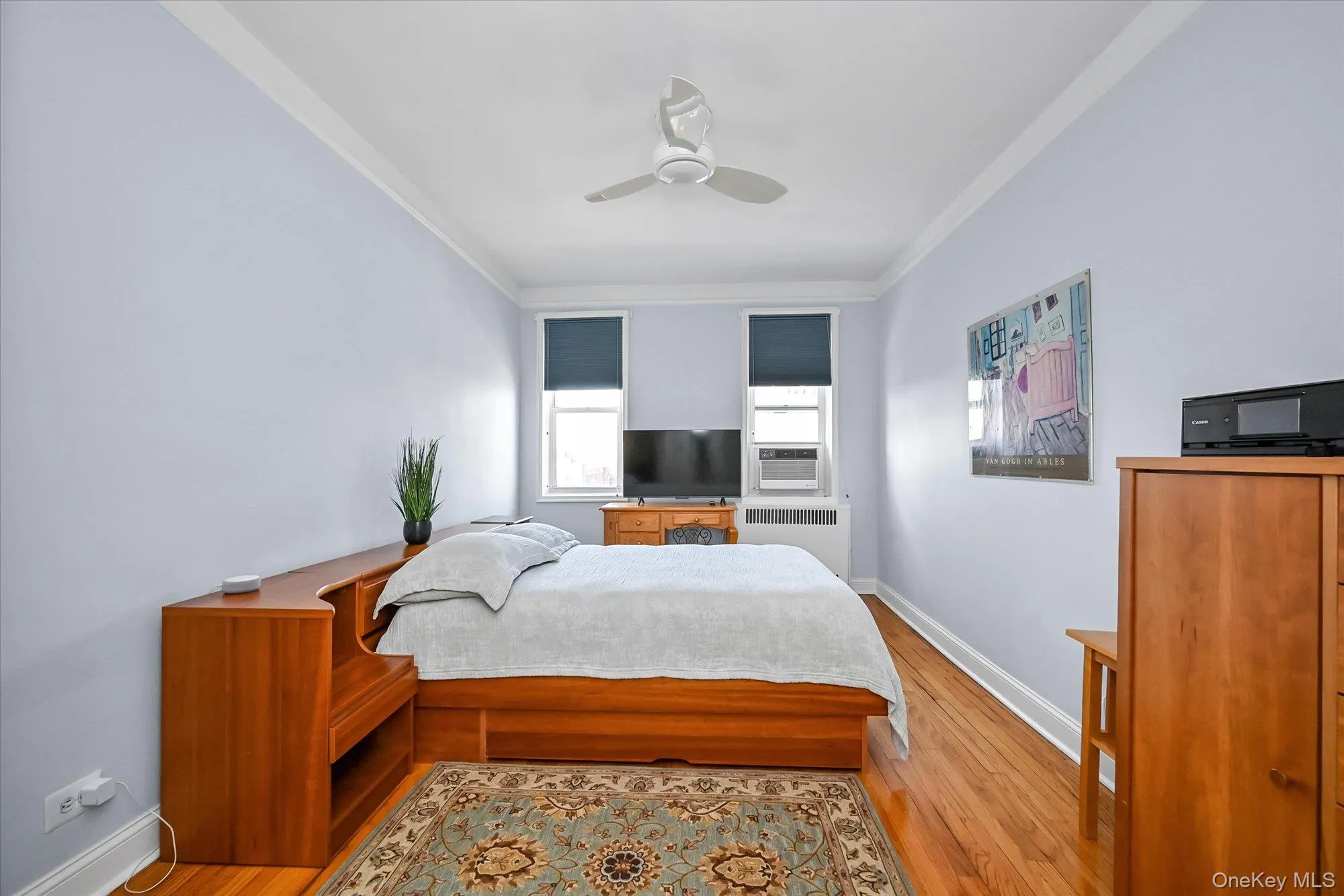 2nd bedroom easily accommodates a queen-size bed with refinished hardwood floors 2nd bedroom easily accommodates a queen-size bed with refinished hardwood floors