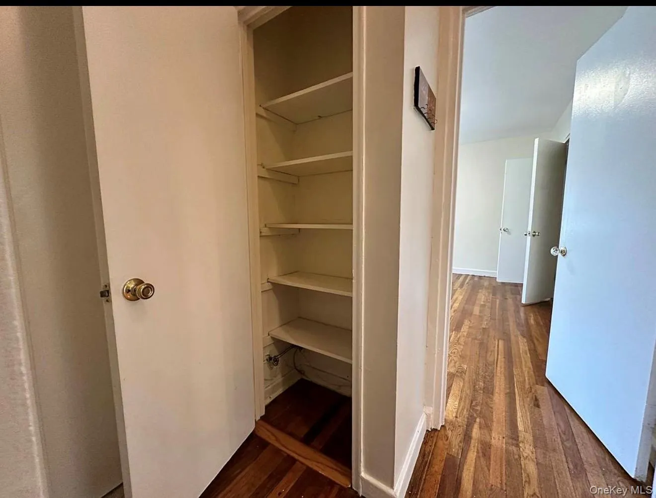 Built-in shelving unit with multiple shelves Built-in shelving unit with multiple shelves