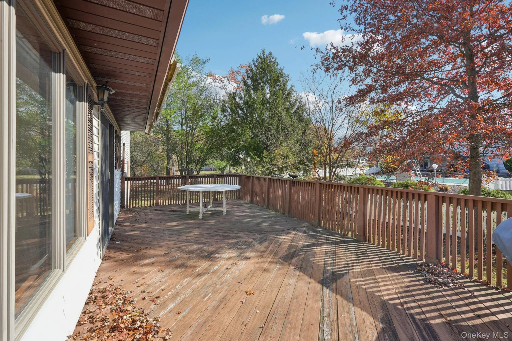 View of wooden deck View of wooden deck