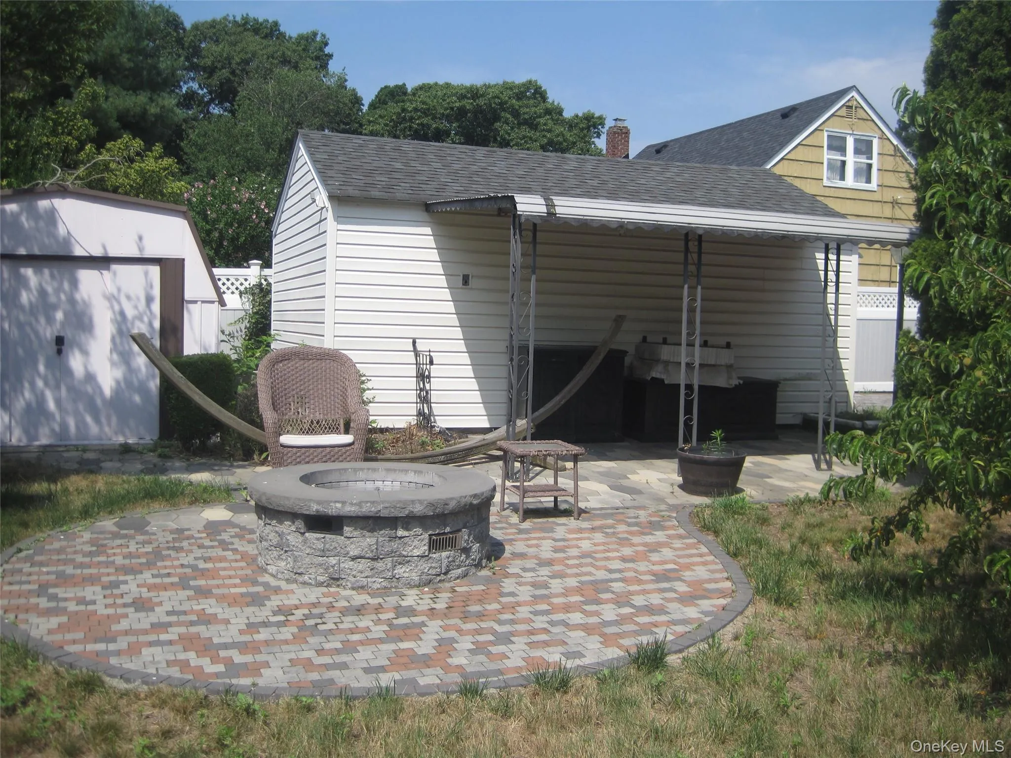 View OF Fire Pit And Covered Pati View OF Fire Pit And Covered Pati