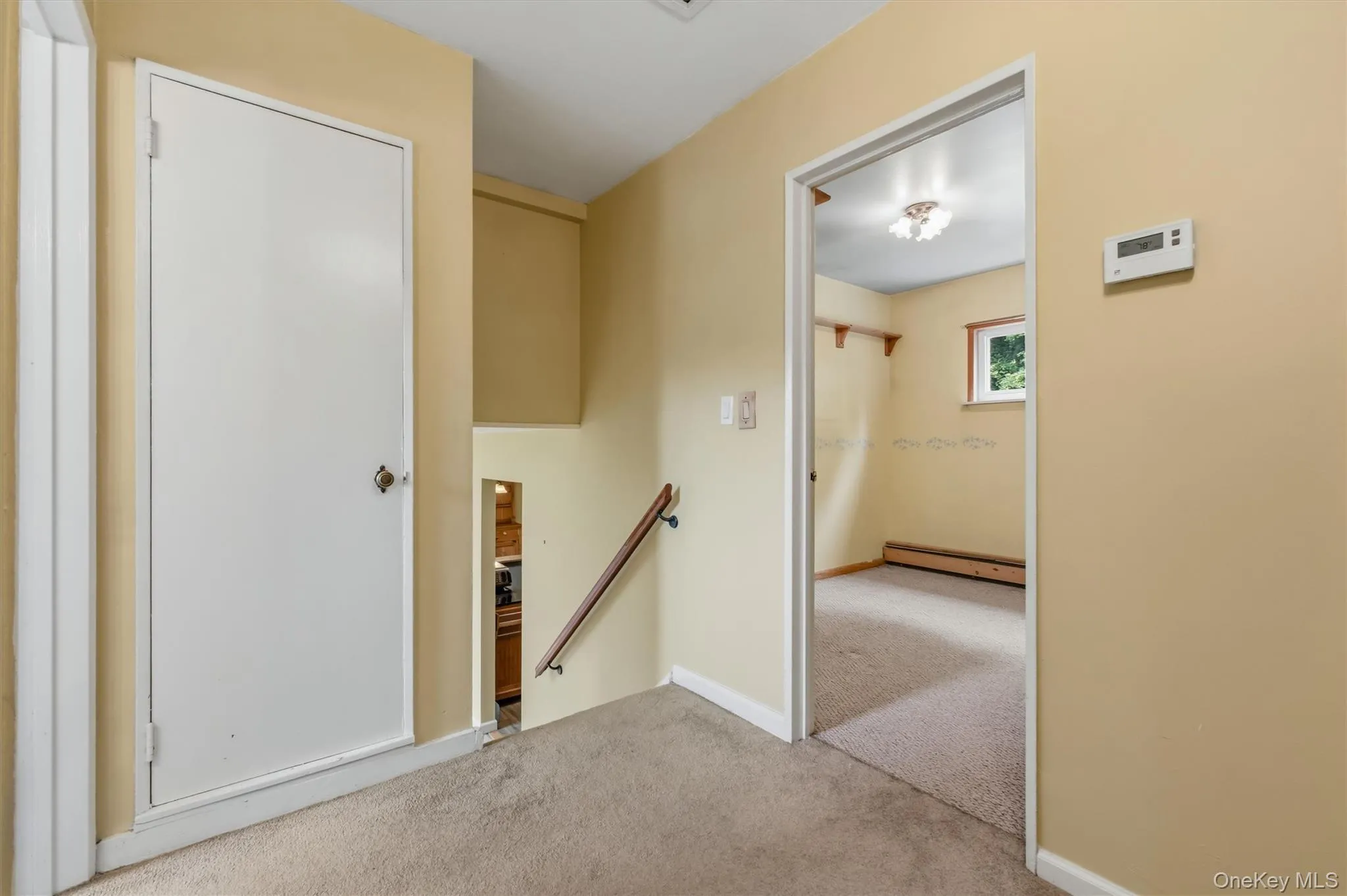 Full attic access via hall closet (shelves remove and built-in-ladder in place). Full attic access via hall closet (shelves remove and built-in-ladder in place).