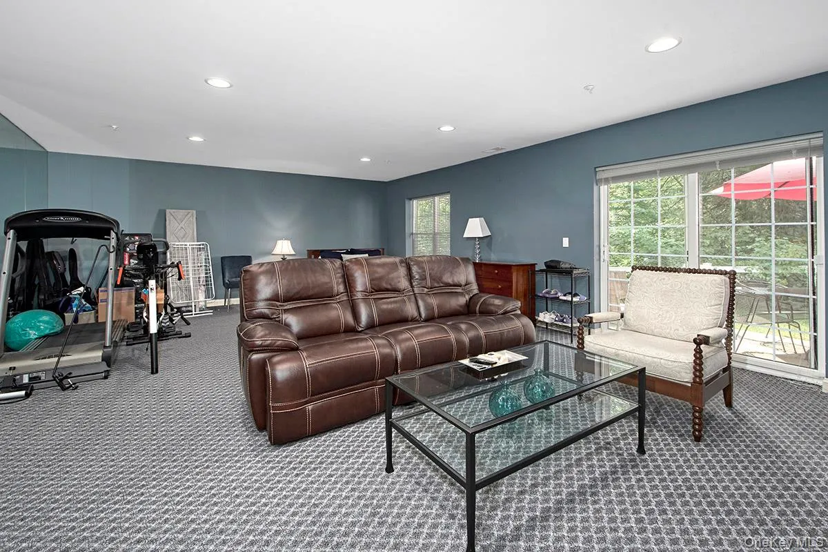 Fully finished basement with sliders to private patio Fully finished basement with sliders to private patio