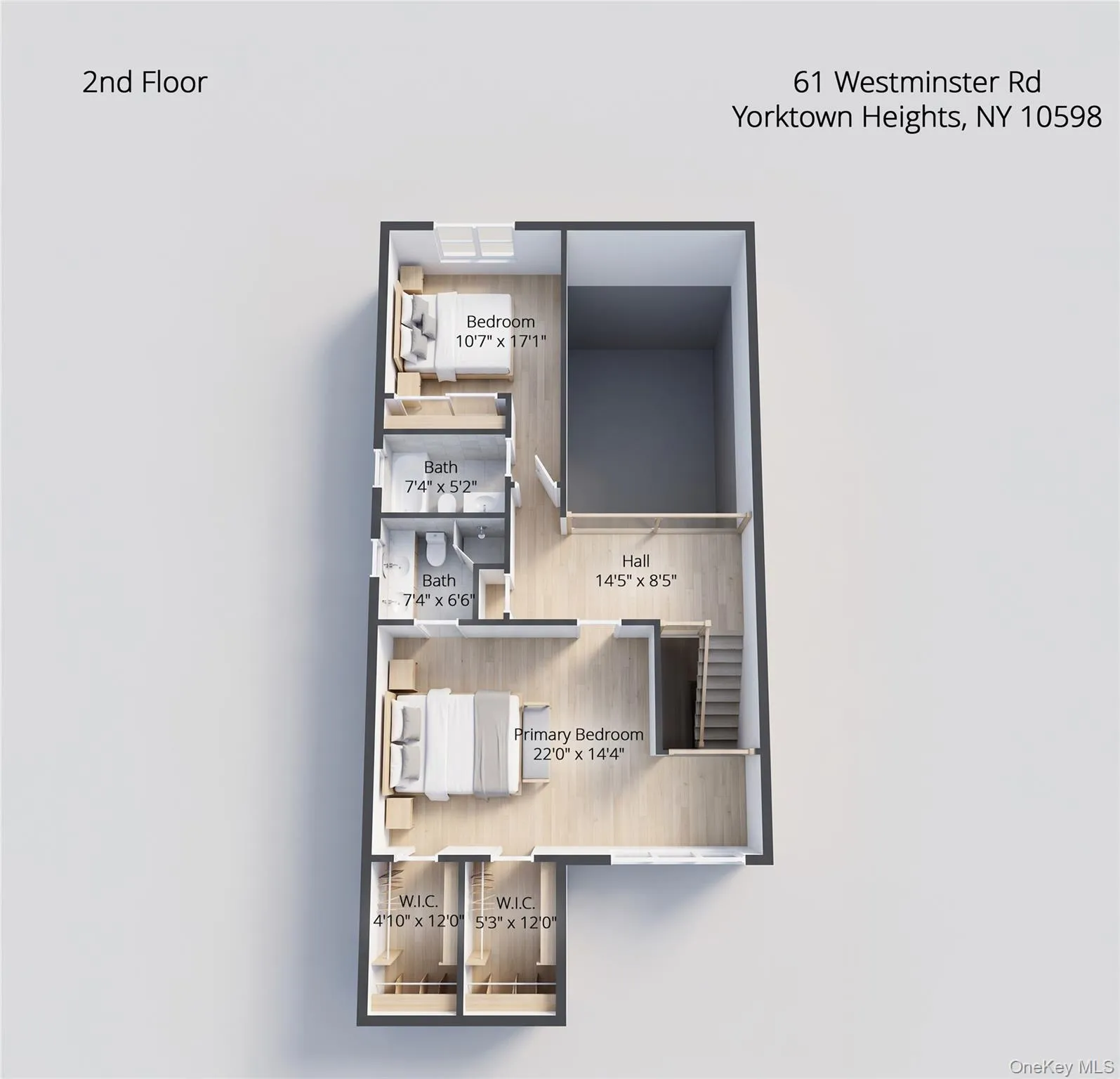 3D Floor Plan of Second Level 3D Floor Plan of Second Level