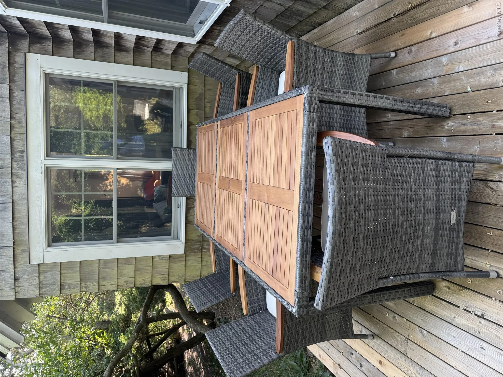 Deck featuring outdoor dining area Deck featuring outdoor dining area