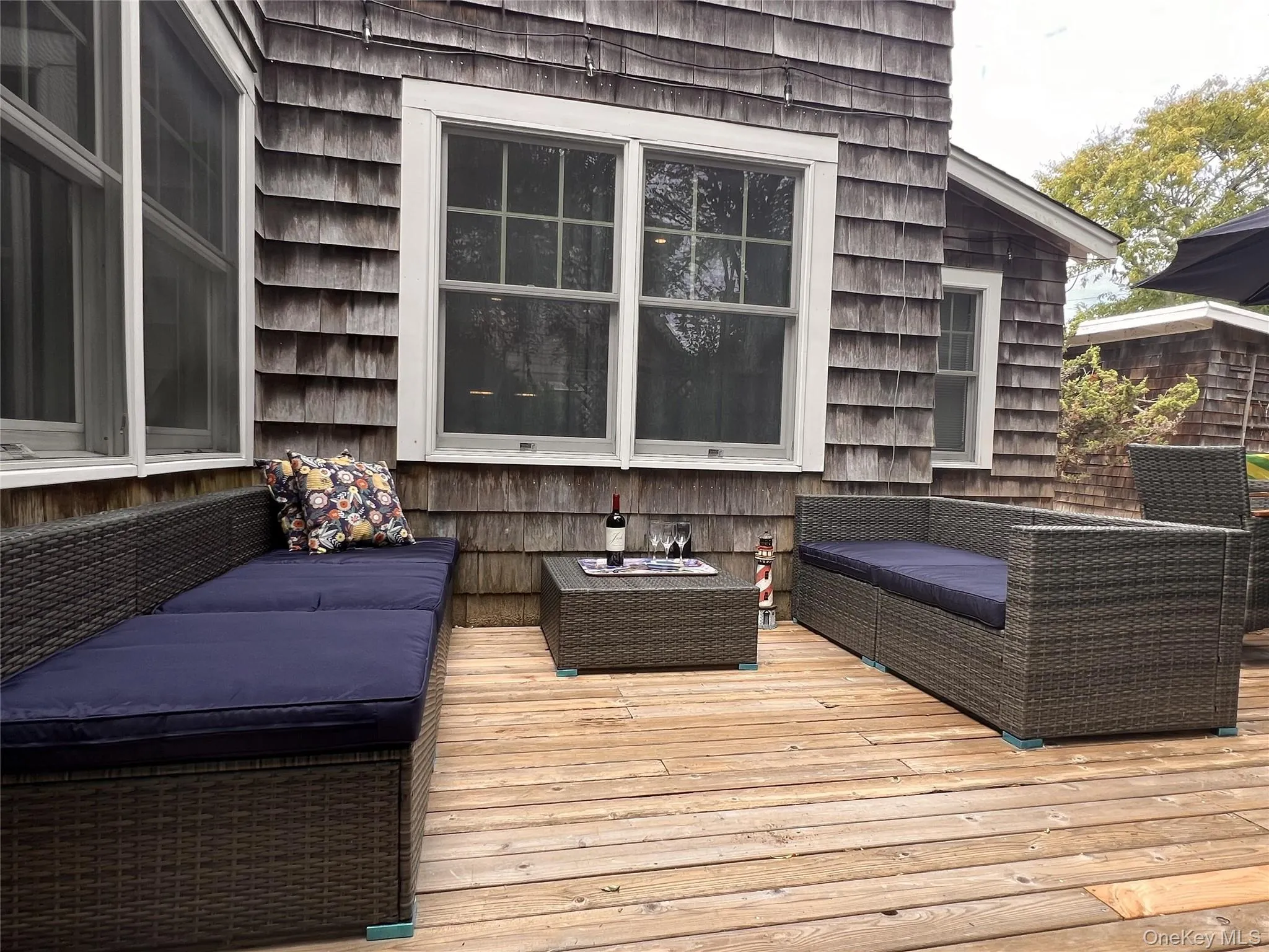 Deck with outdoor lounge area Deck with outdoor lounge area