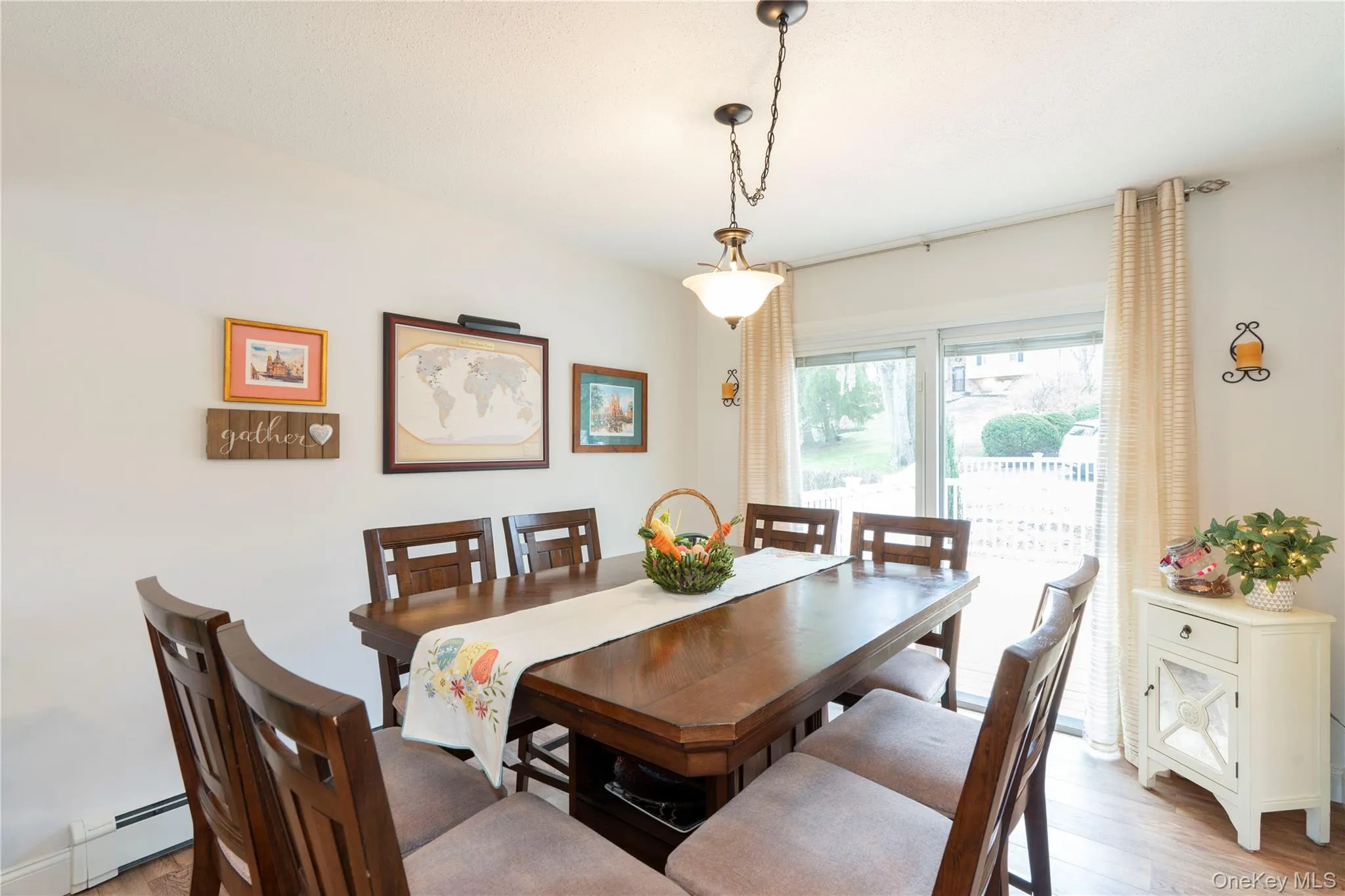 Dining room opens to the outdoors with a big slider to the trex deck Dining room opens to the outdoors with a big slider to the trex deck