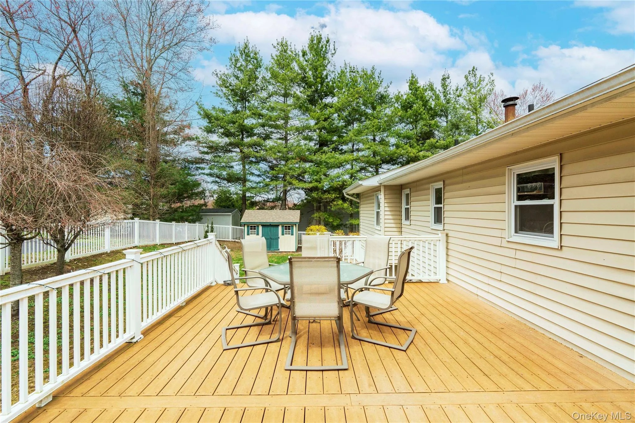 Huge Trex Deck overlooking the backyard Huge Trex Deck overlooking the backyard