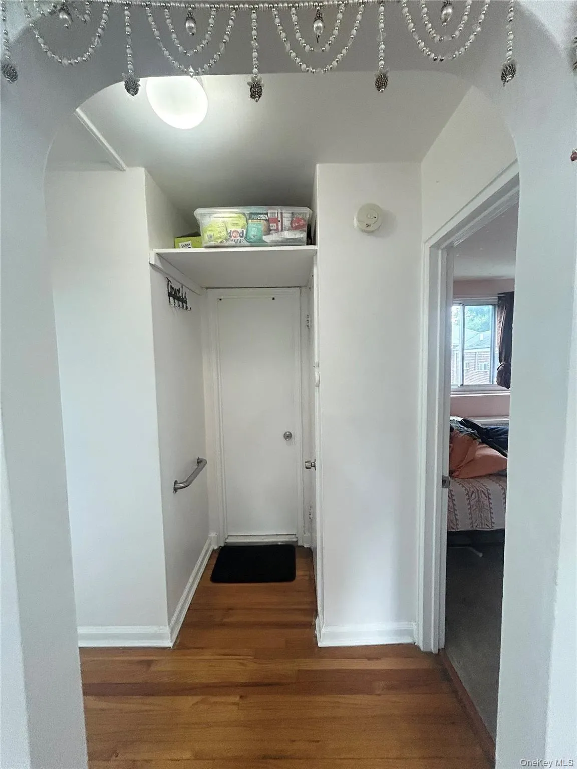 Hallway with extra storage space on top. Hallway with extra storage space on top.