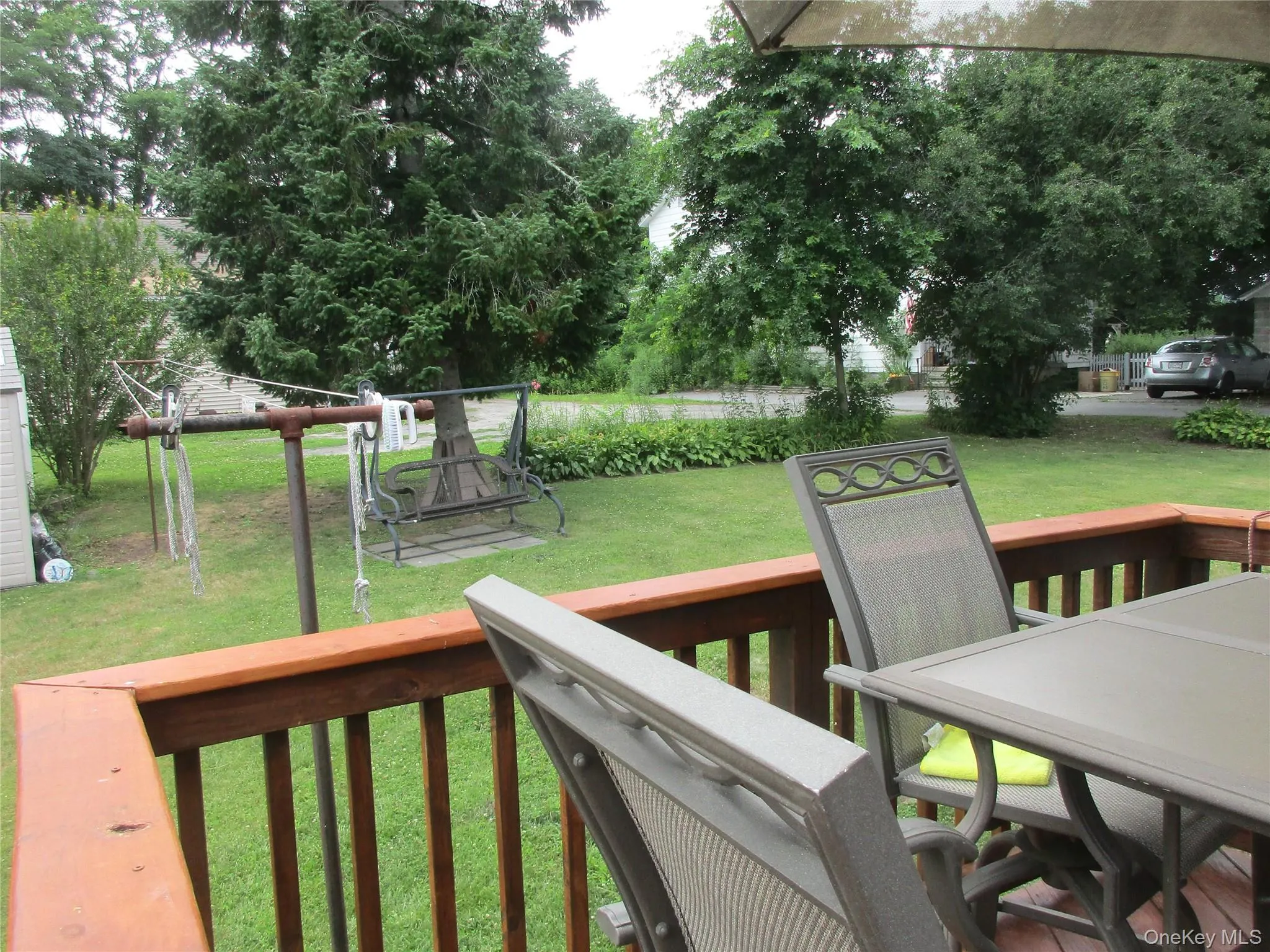 View of back yard from deck View of back yard from deck